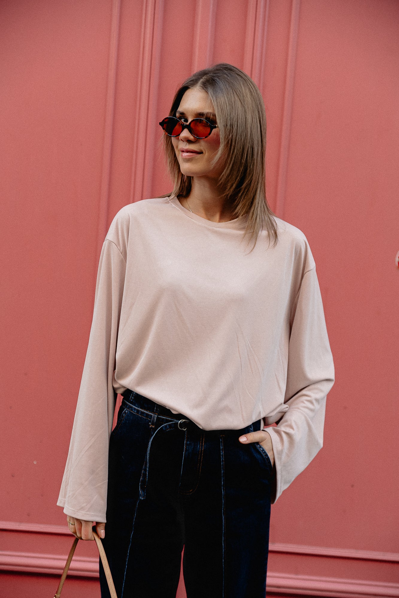 Chemise Kaya LS vieux rose