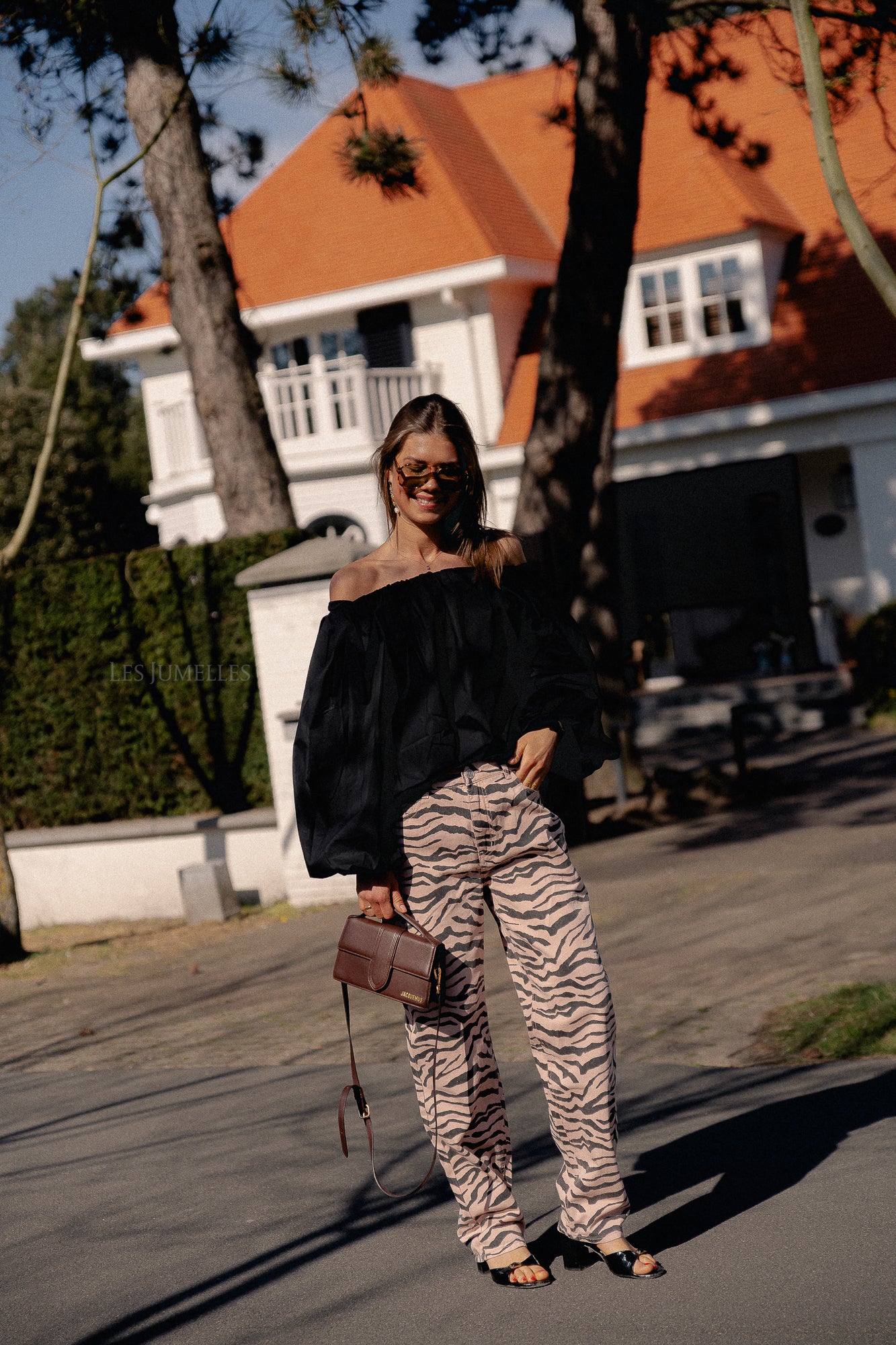 Fran off shoulder blouse zwart