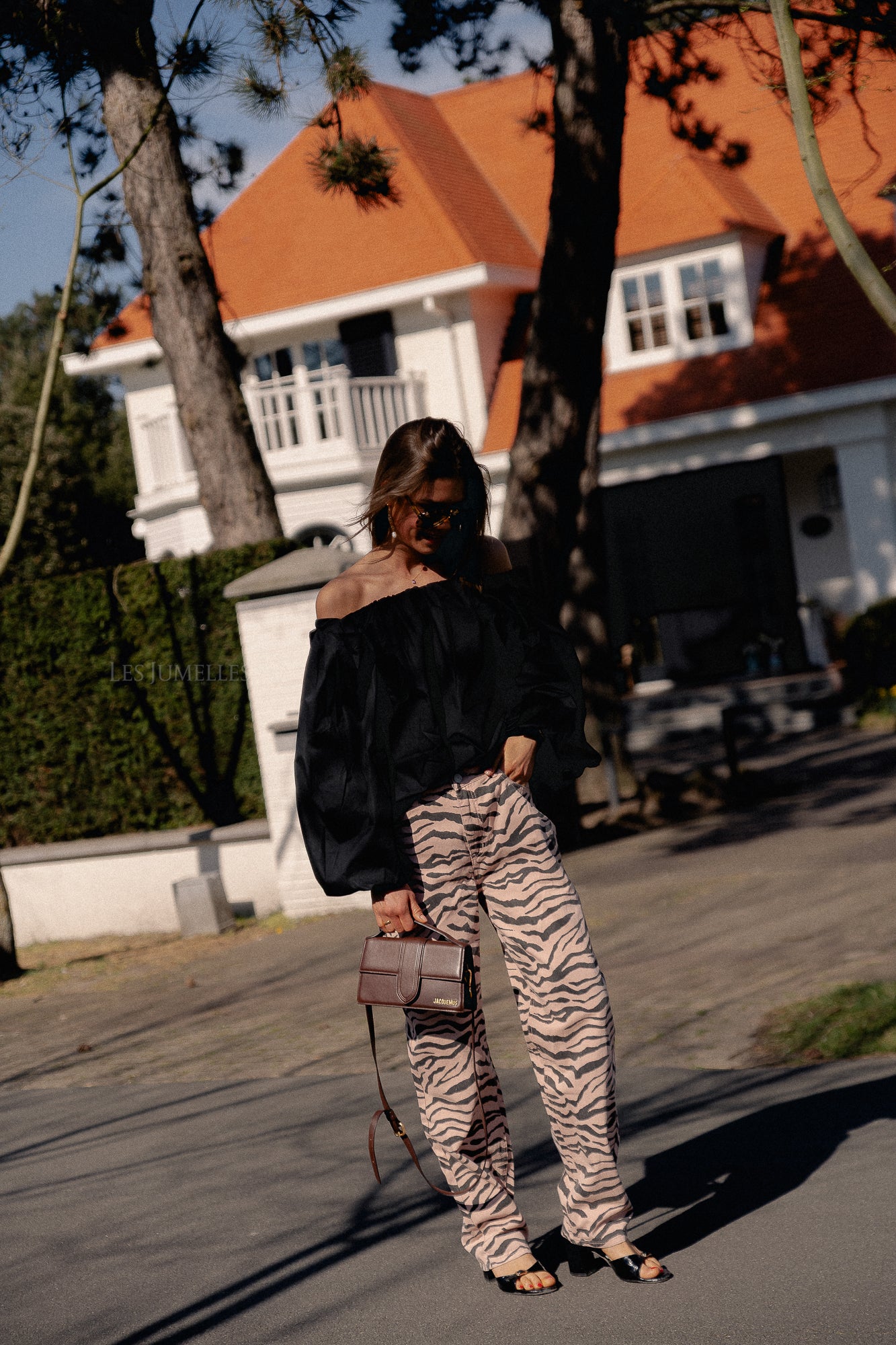 Fran off shoulder blouse zwart