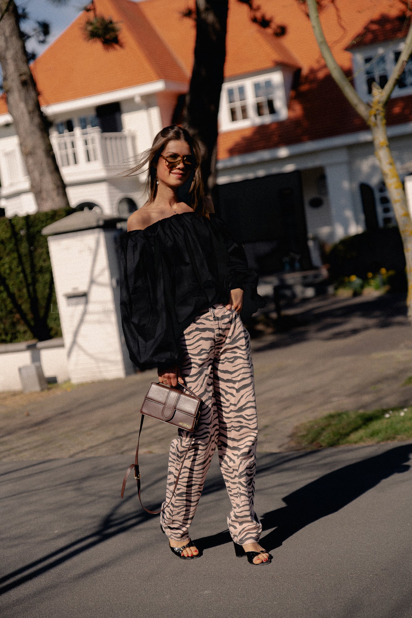 Fran off shoulder blouse zwart