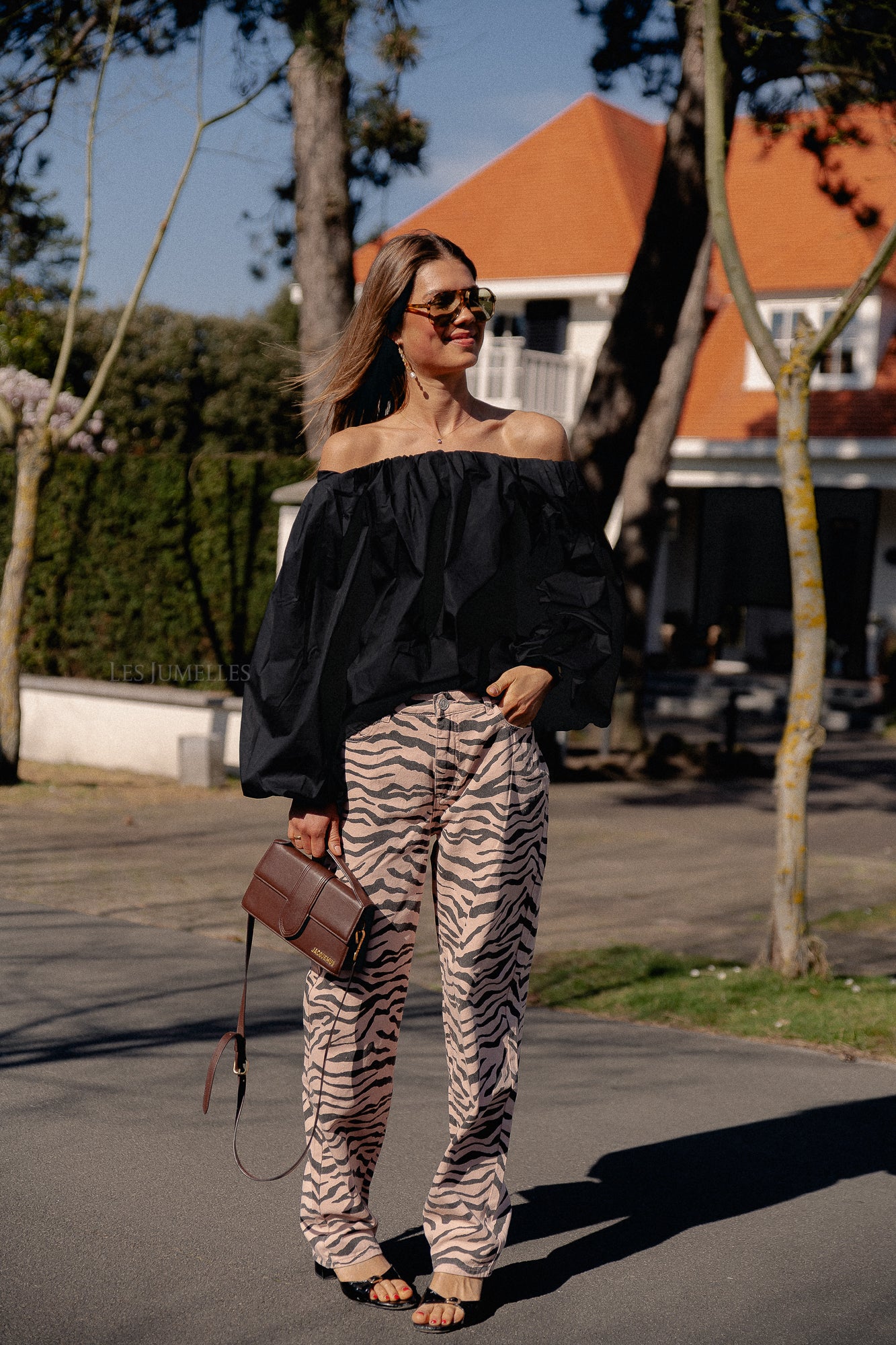 Fran off shoulder blouse zwart