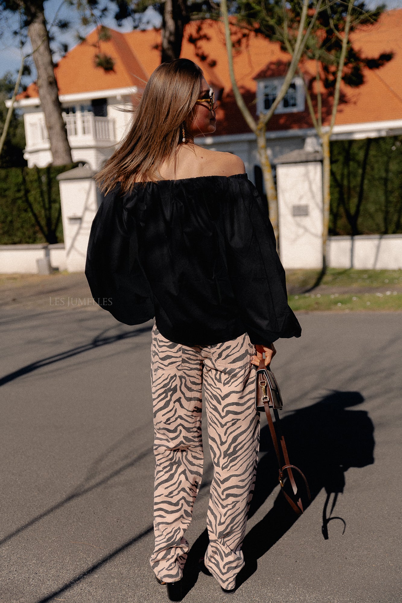 Fran off shoulder blouse zwart