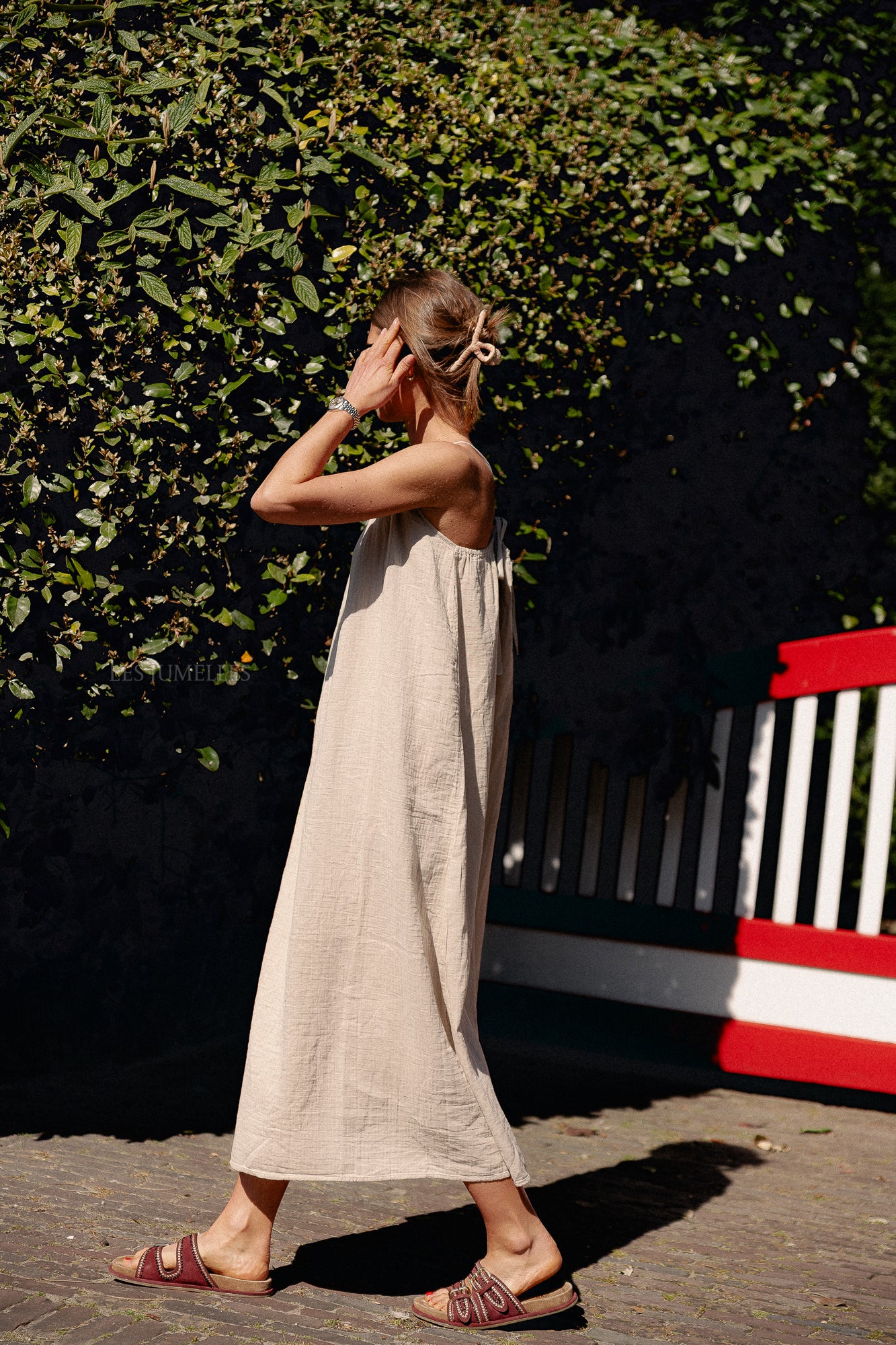 Robe longue nuisette VILania taupe