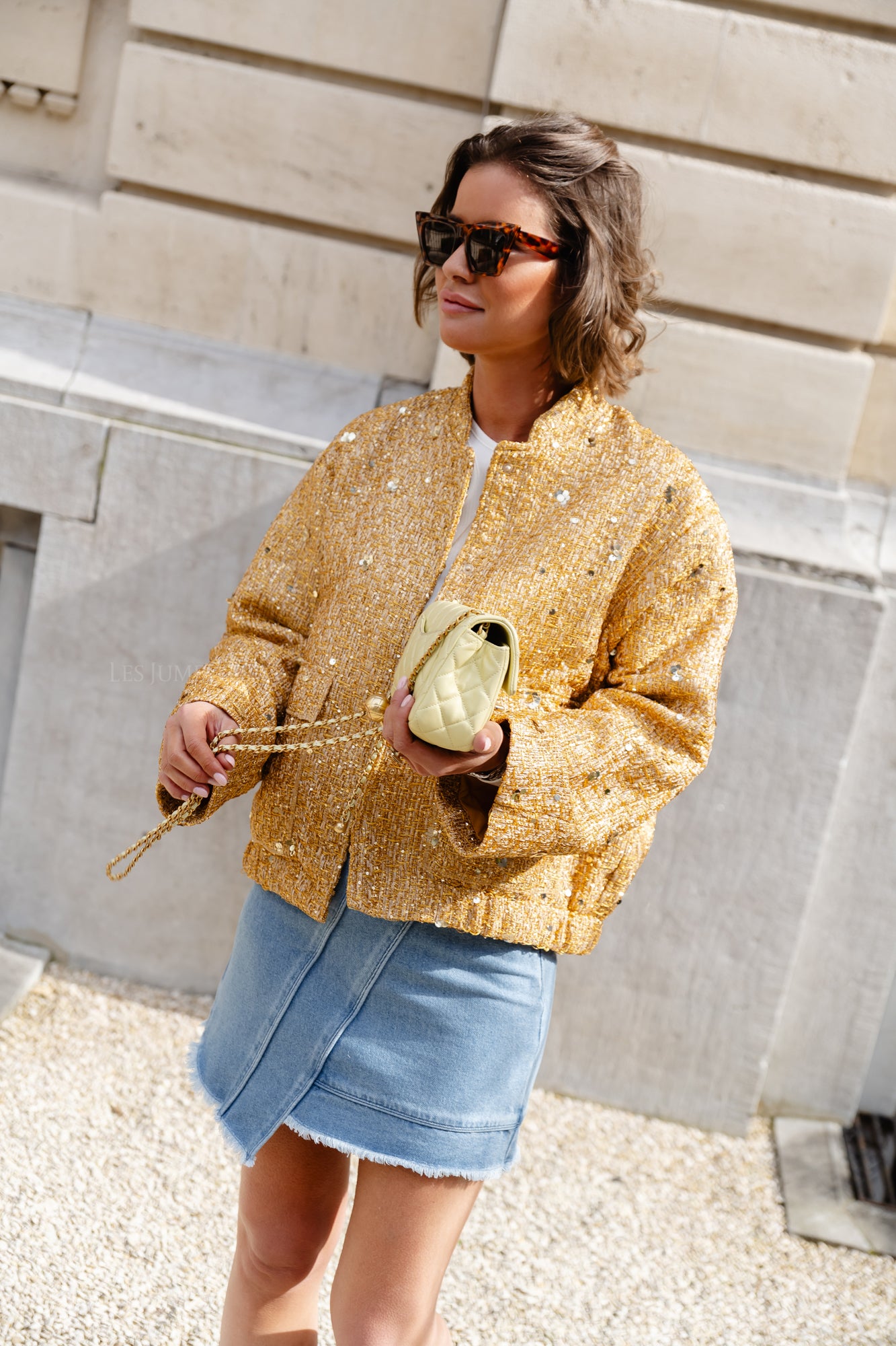 Goldie sequined jacket gold