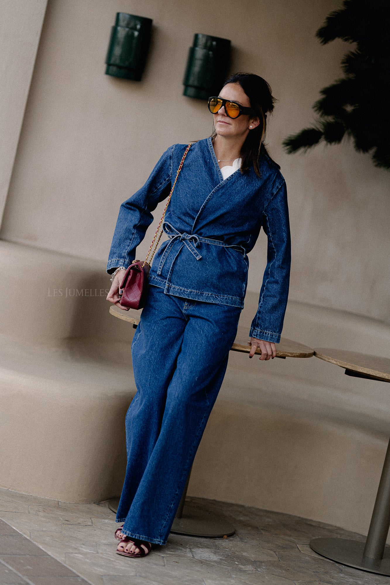 OBJMallie L/S LO blazer medium blue denim