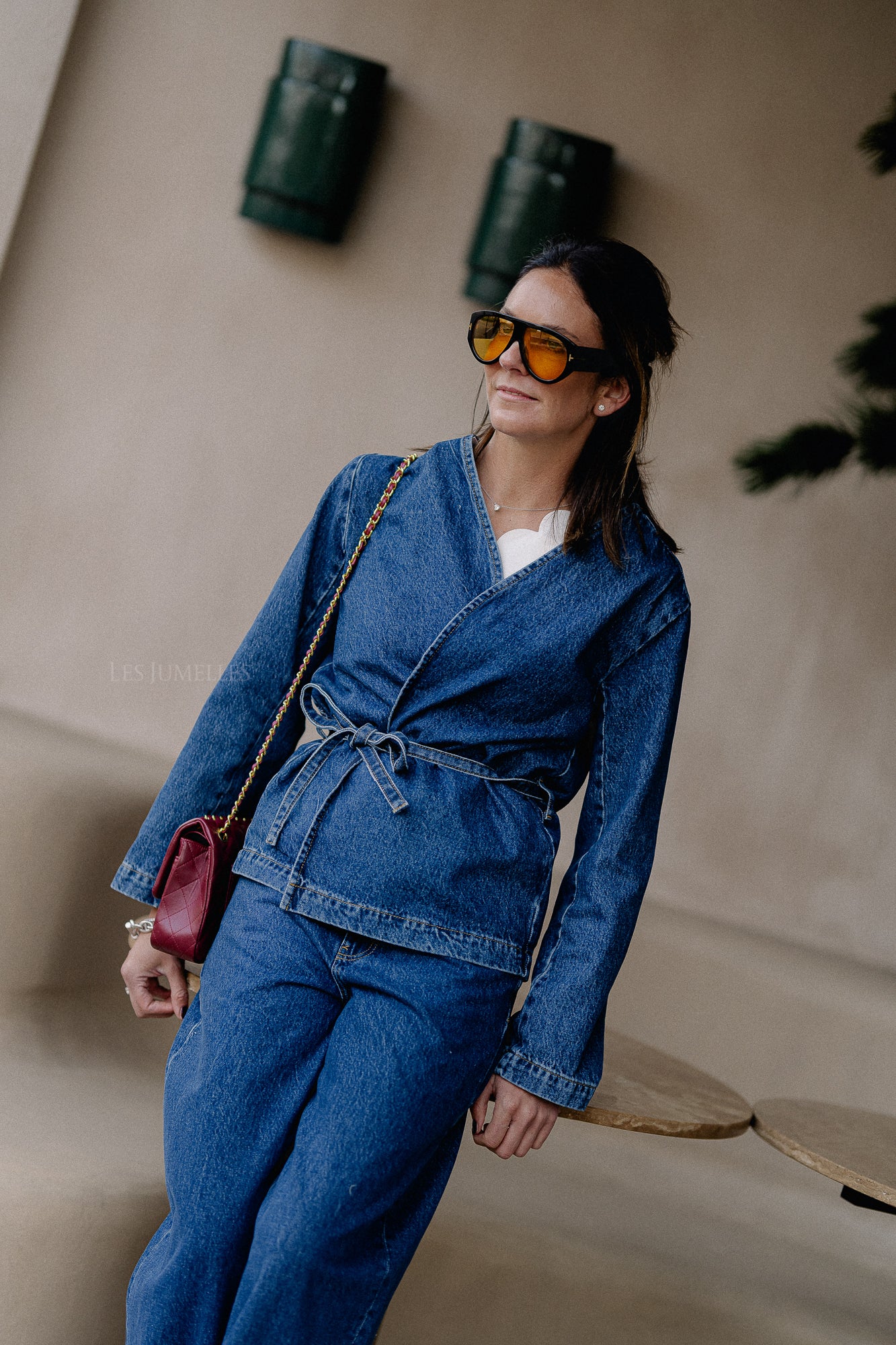 OBJMallie L/S LO blazer medium blue denim