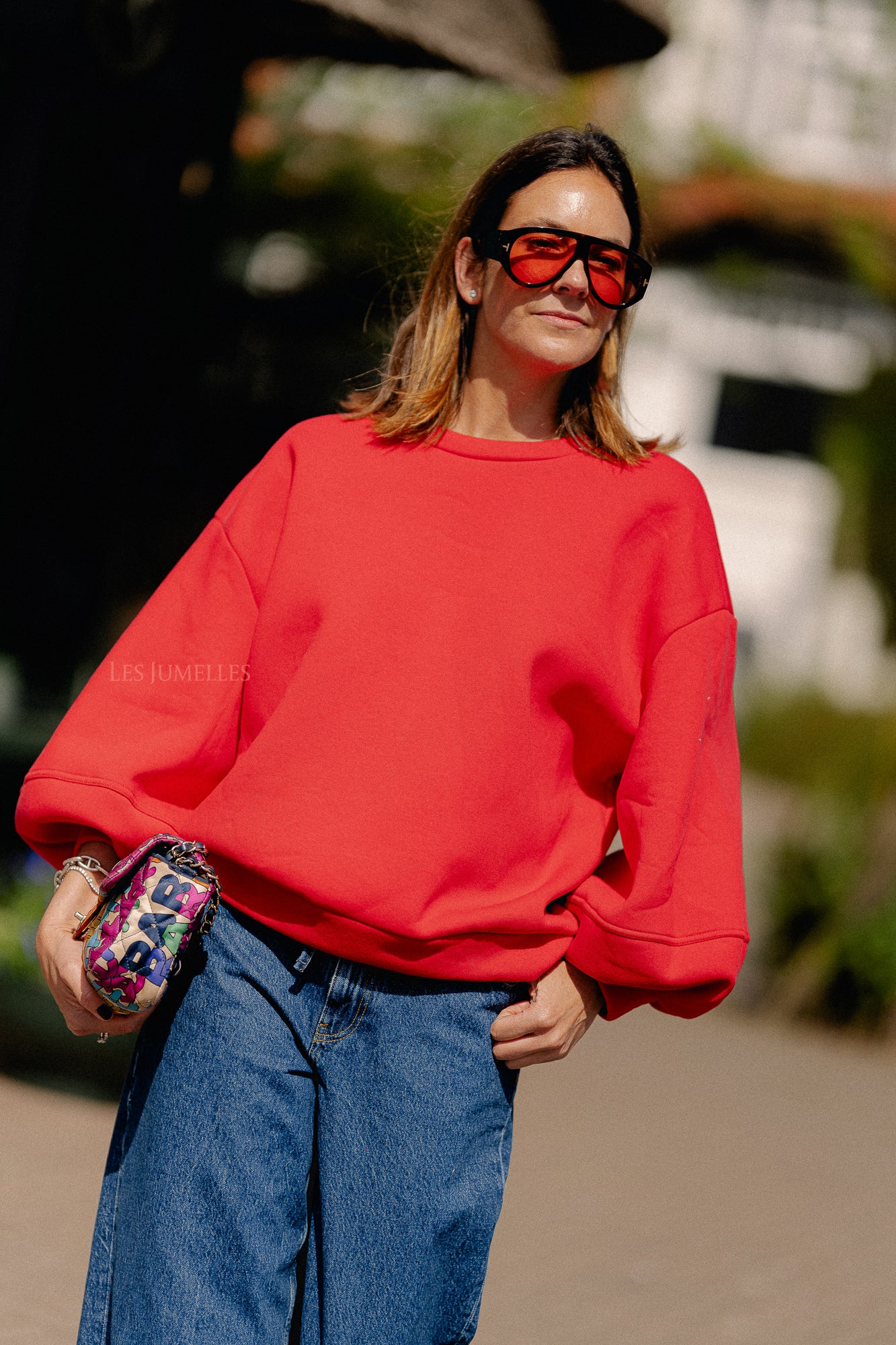 Anke sweater deep red