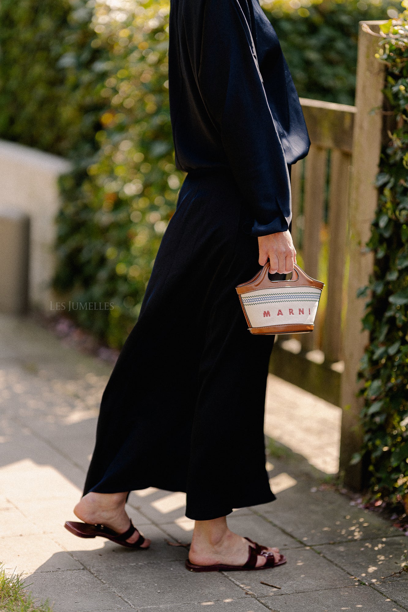 Manon satin skirt navy
