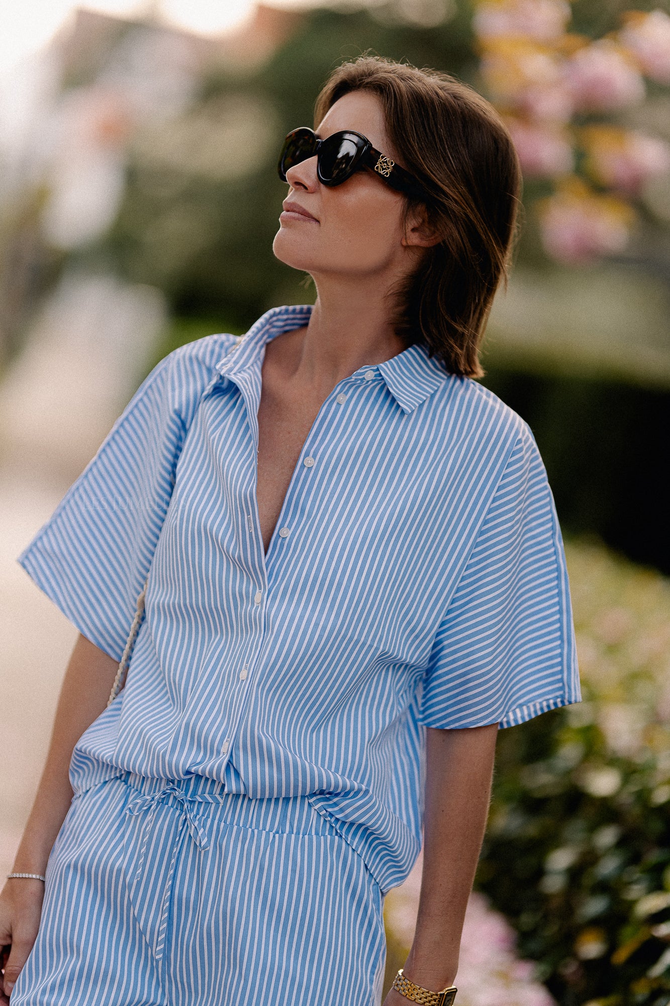 OBJTutta 2/4 LO shirt blue/white
