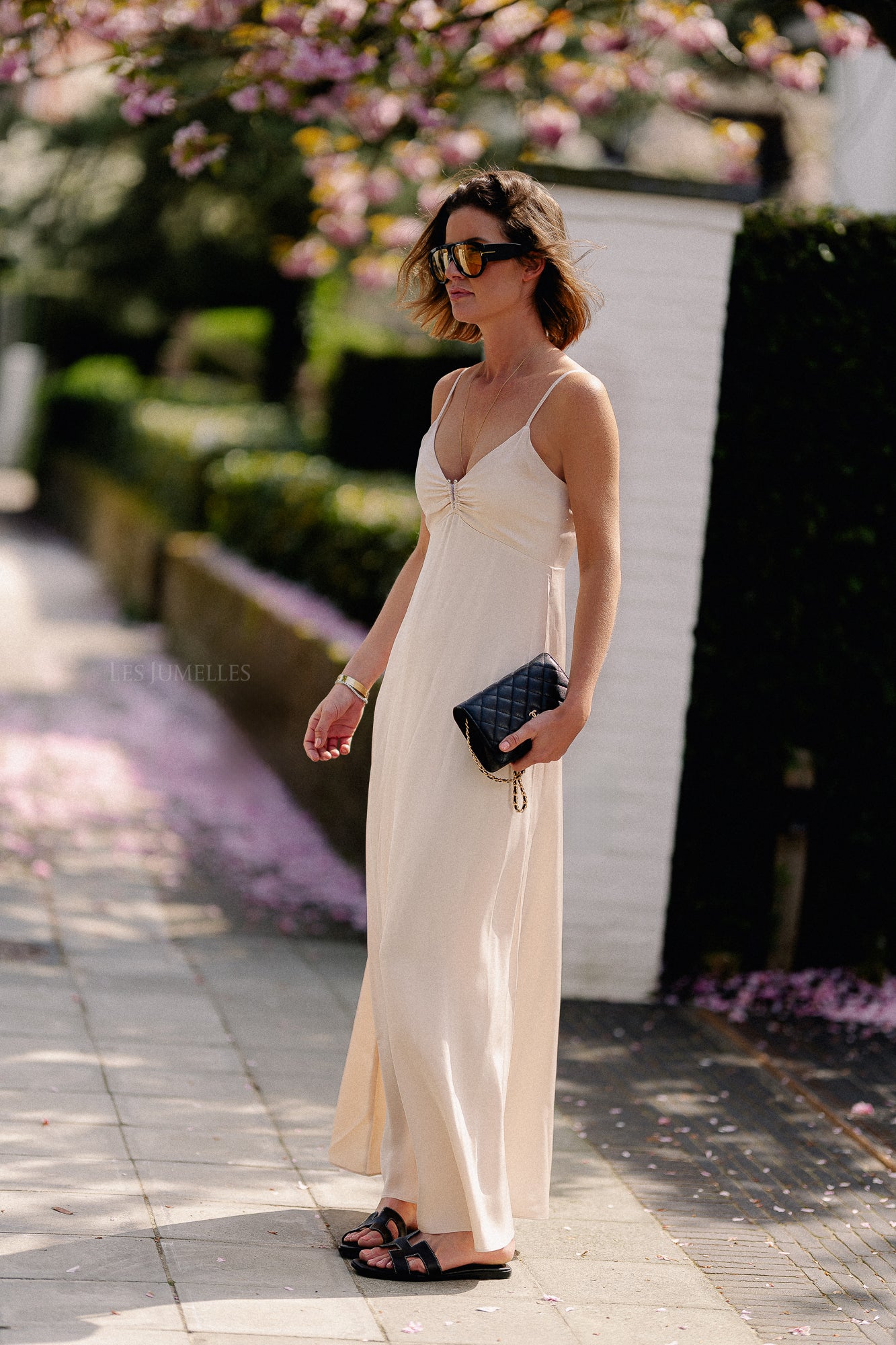 SLFLaurina U-ring ankle strap dress sandshell