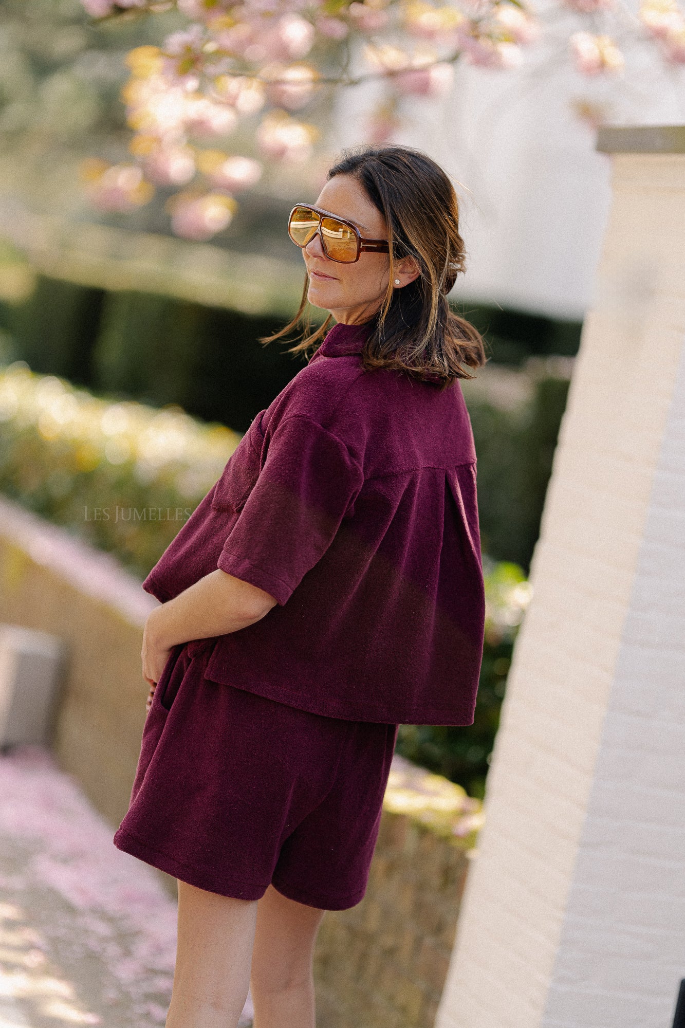 Maggie SS blouse burgundy