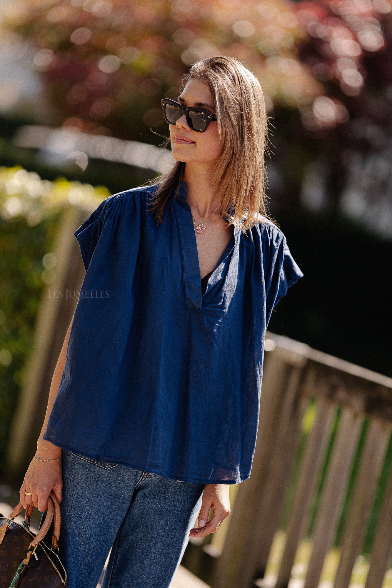Portia blouse navy