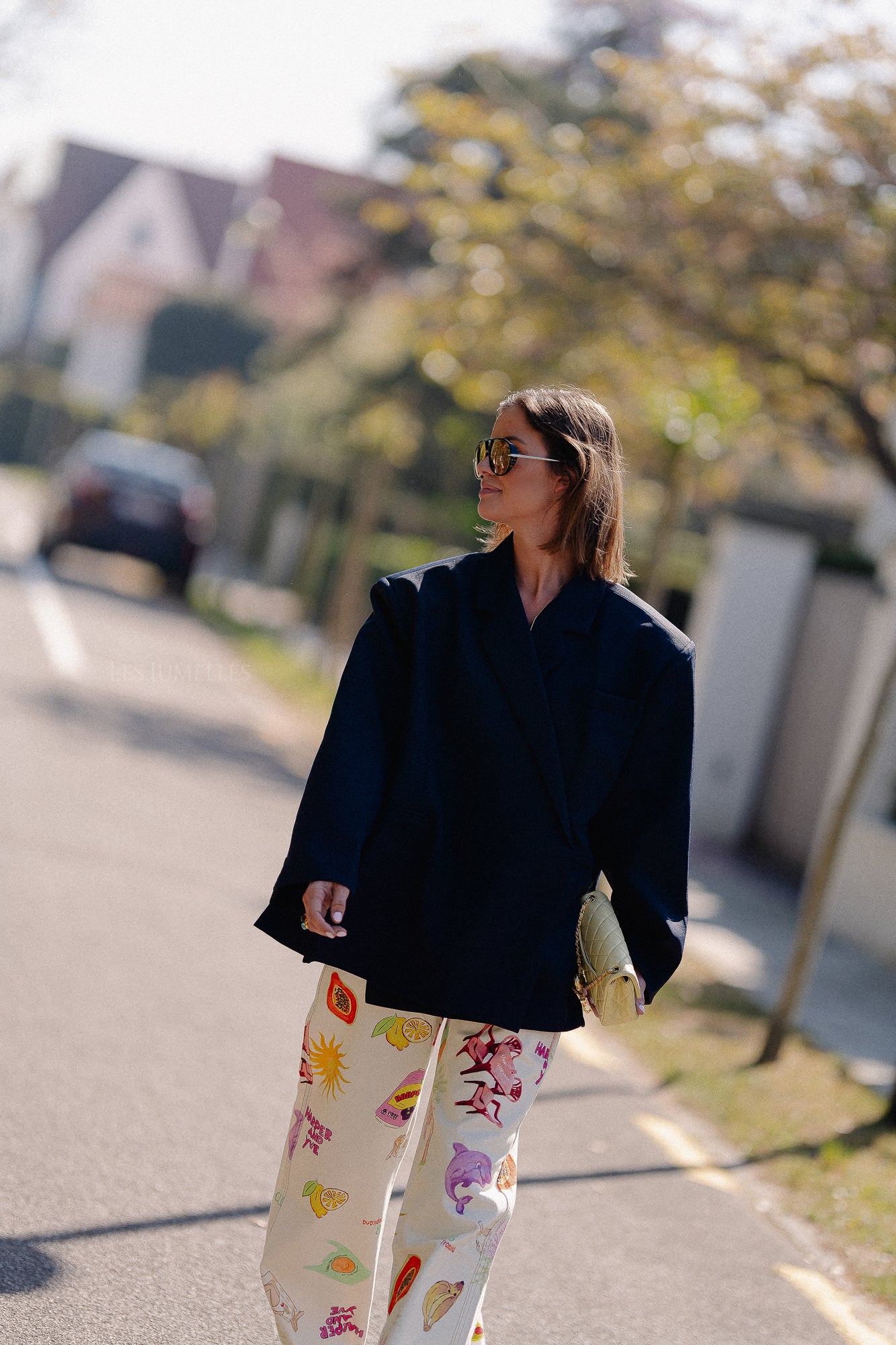Chloe oversized blazer midnight blue