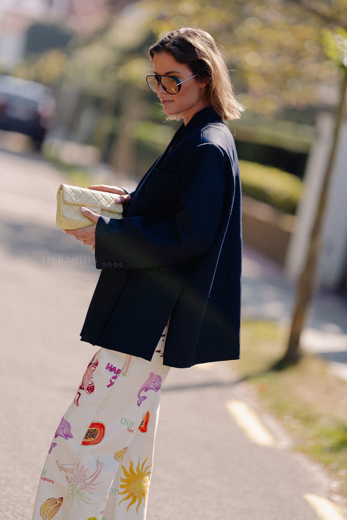 Chloe oversized blazer midnight blue
