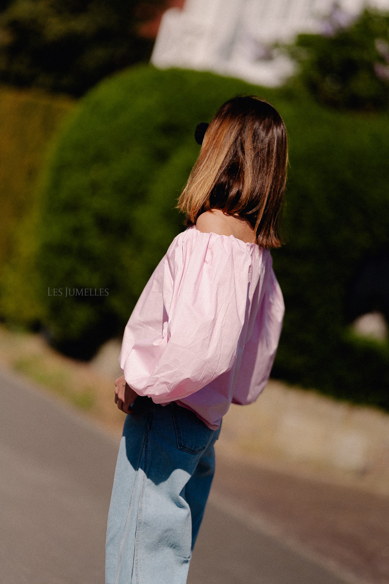 Fran off shoulder blouse pink
