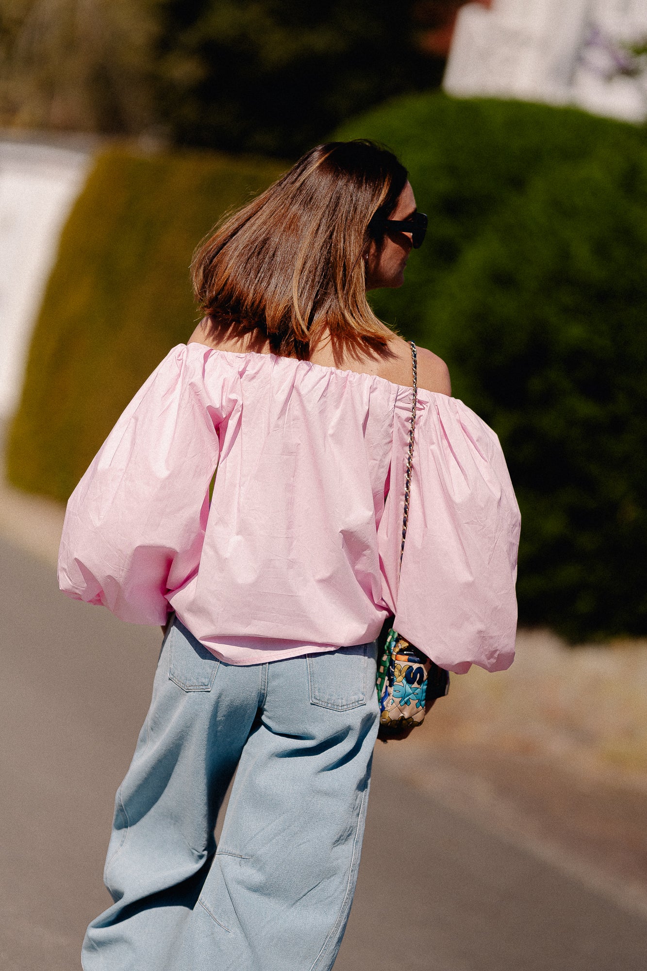 Fran off shoulder blouse pink