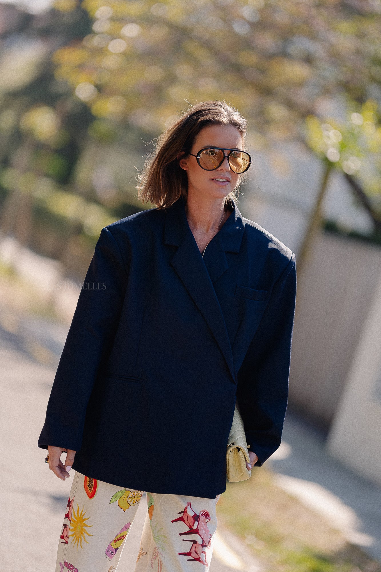 Chloe oversized blazer midnight blue