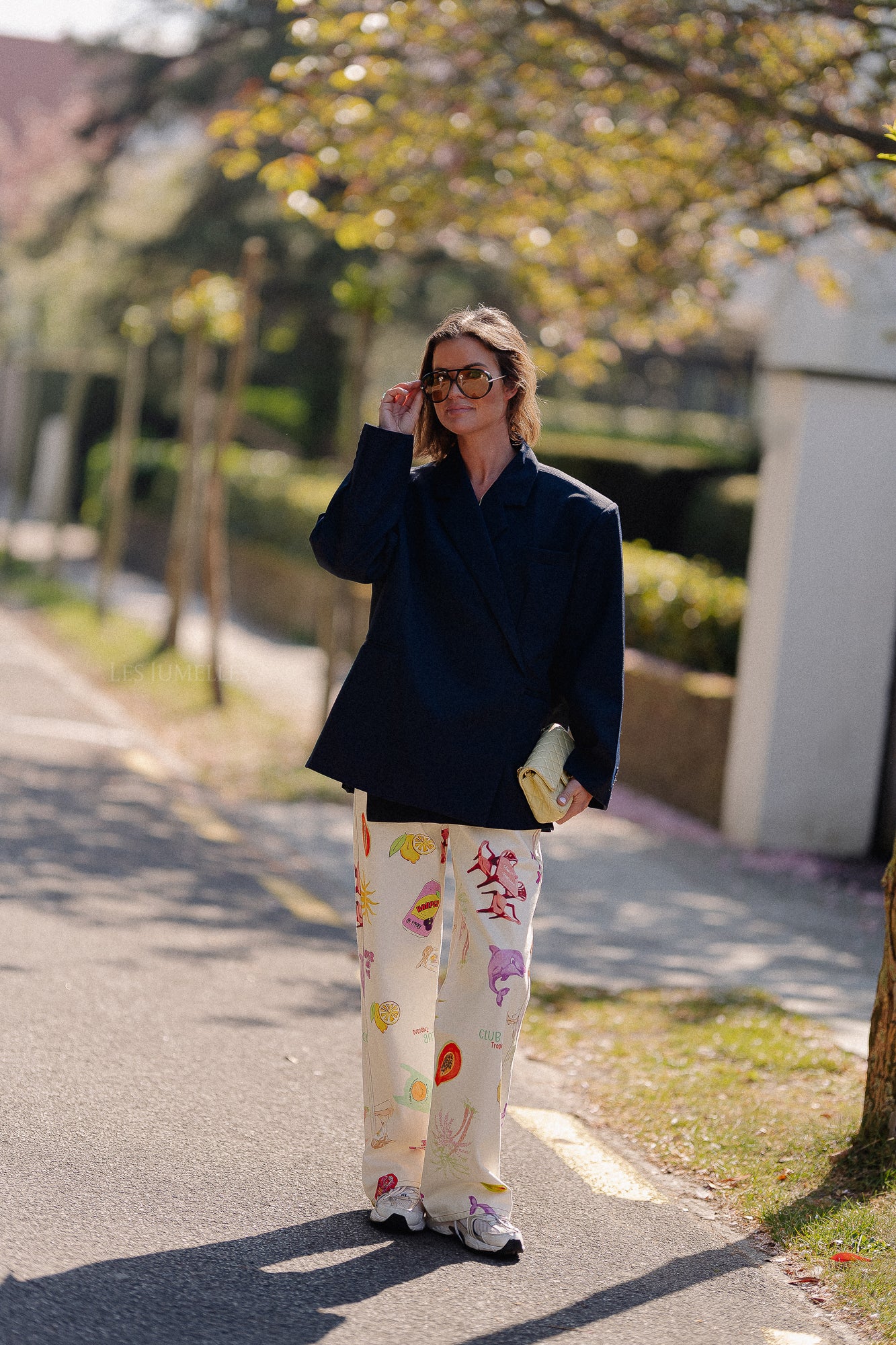 Chloe oversized blazer midnight blue