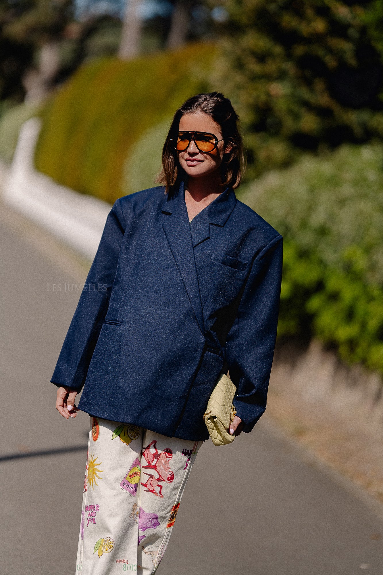 Chloe oversized blazer midnight blue