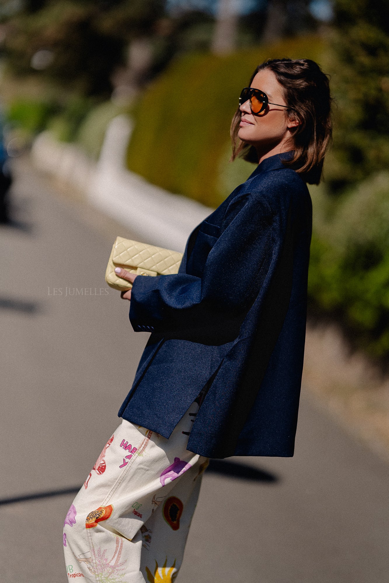 Chloe oversized blazer midnight blue