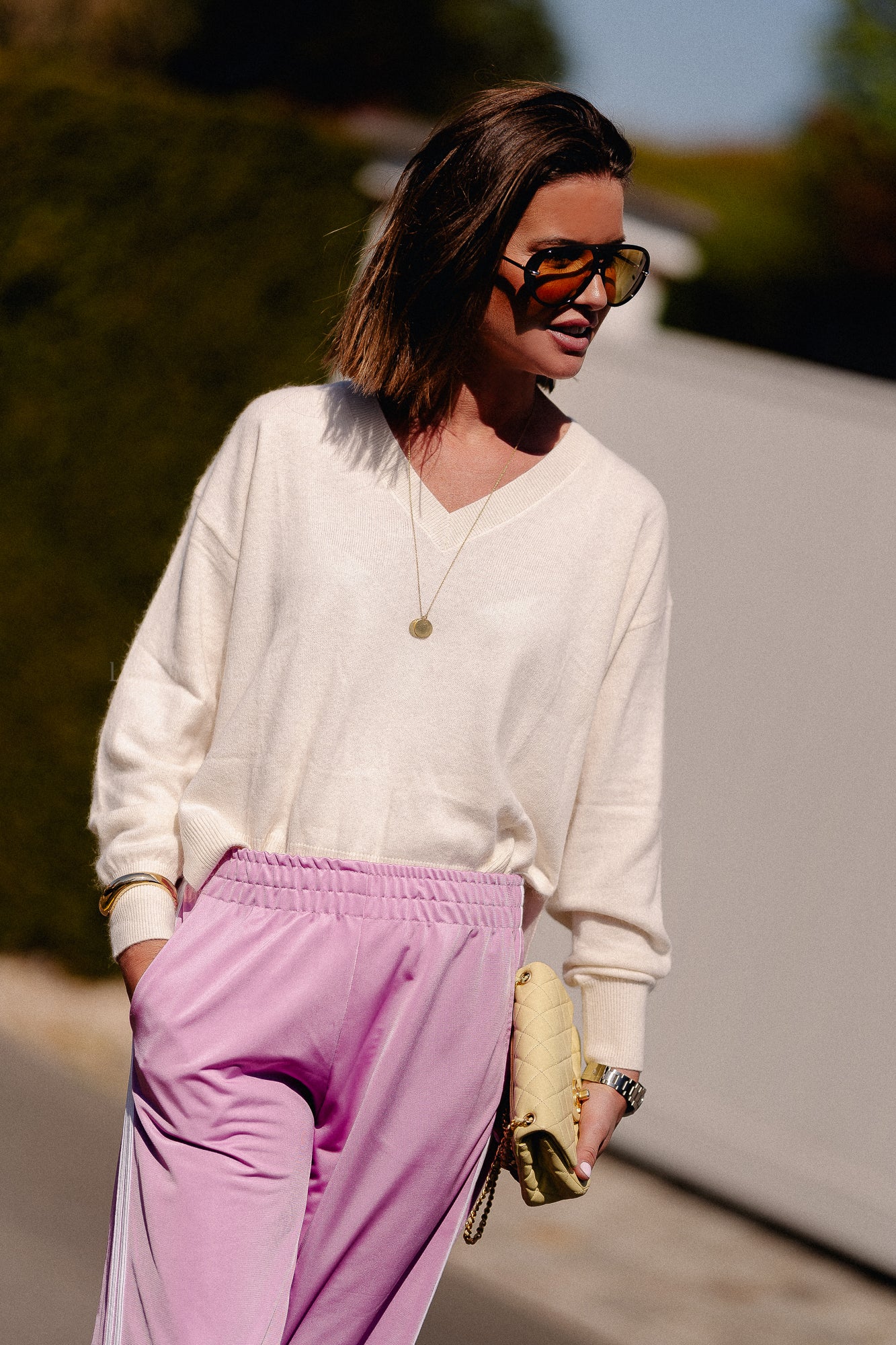Cosette V-neck jumper off white