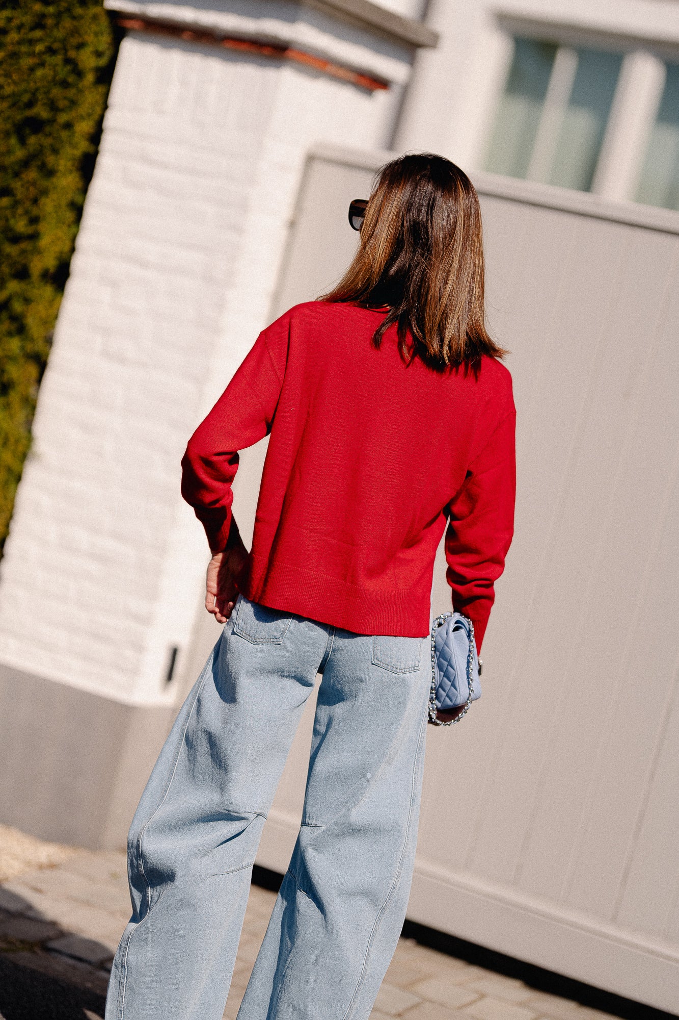 Cosette V-neck jumper red