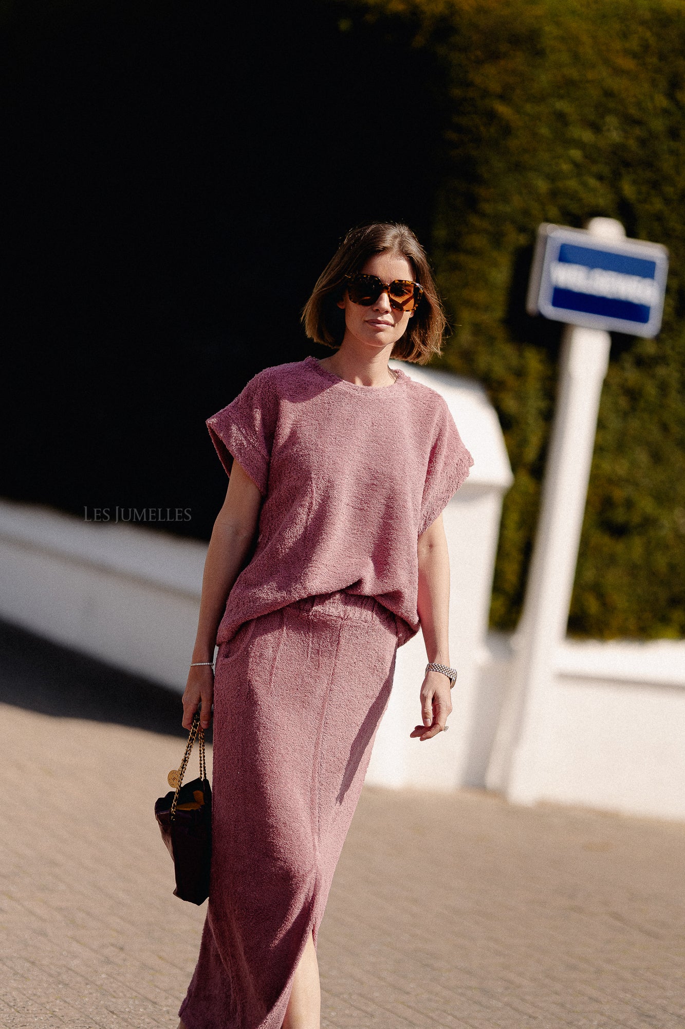 Annabelle SS terry shirt marsala