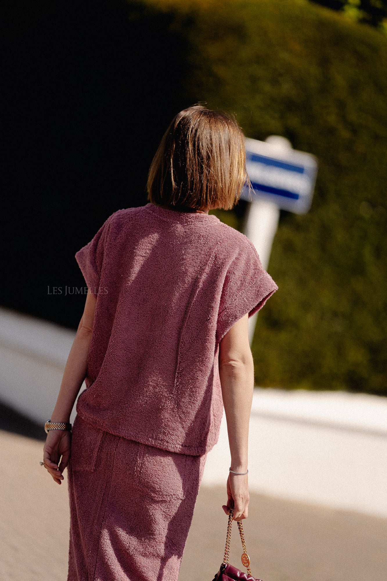 Annabelle SS terry shirt marsala