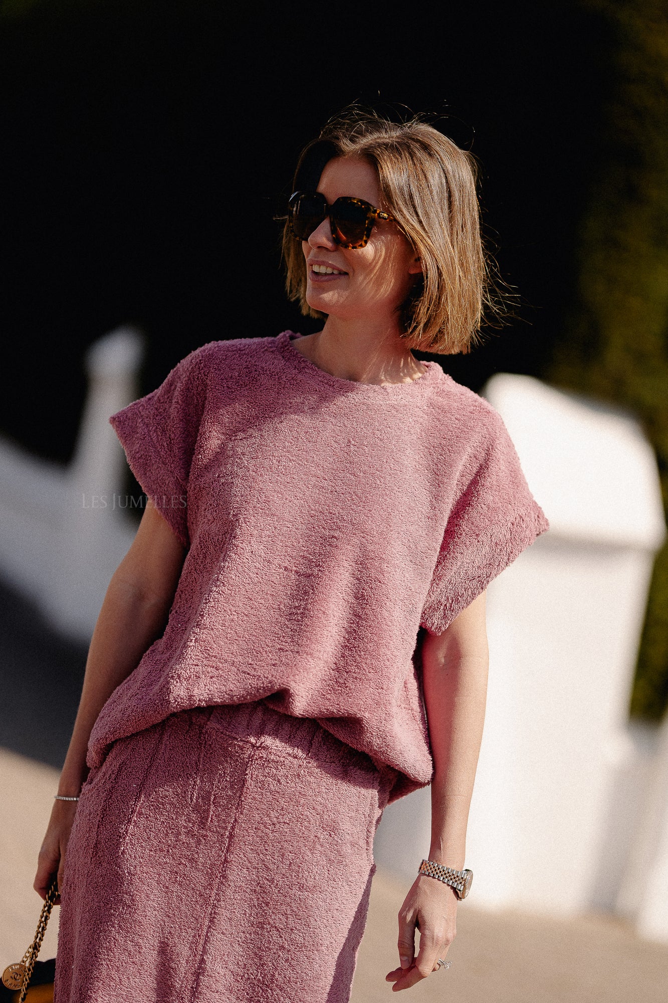 Annabelle SS terry shirt marsala
