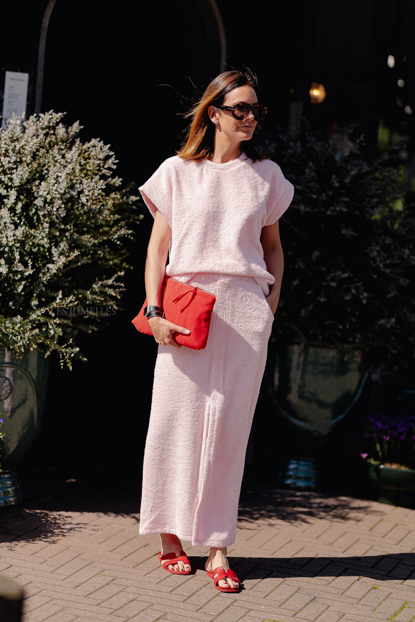 Annabelle terry skirt baby pink