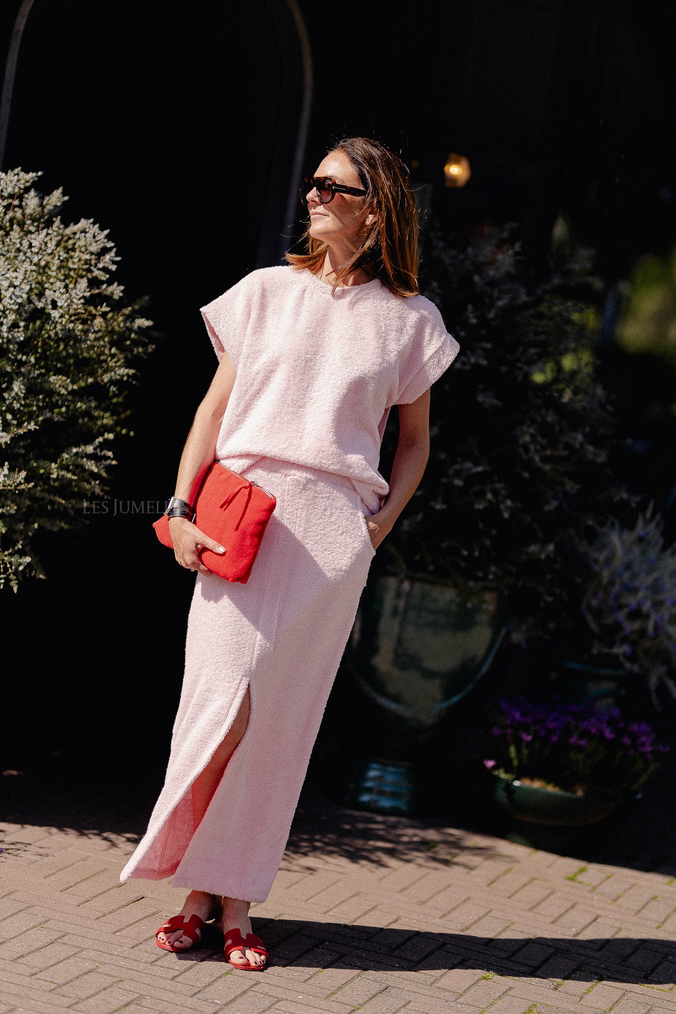 Annabelle terry skirt baby pink