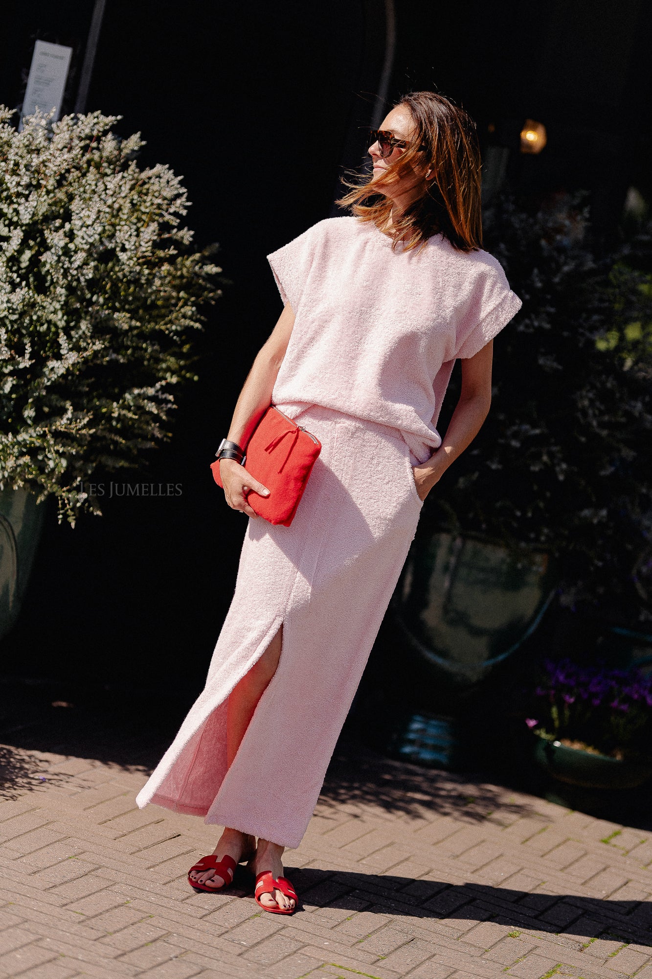 Annabelle terry skirt baby pink
