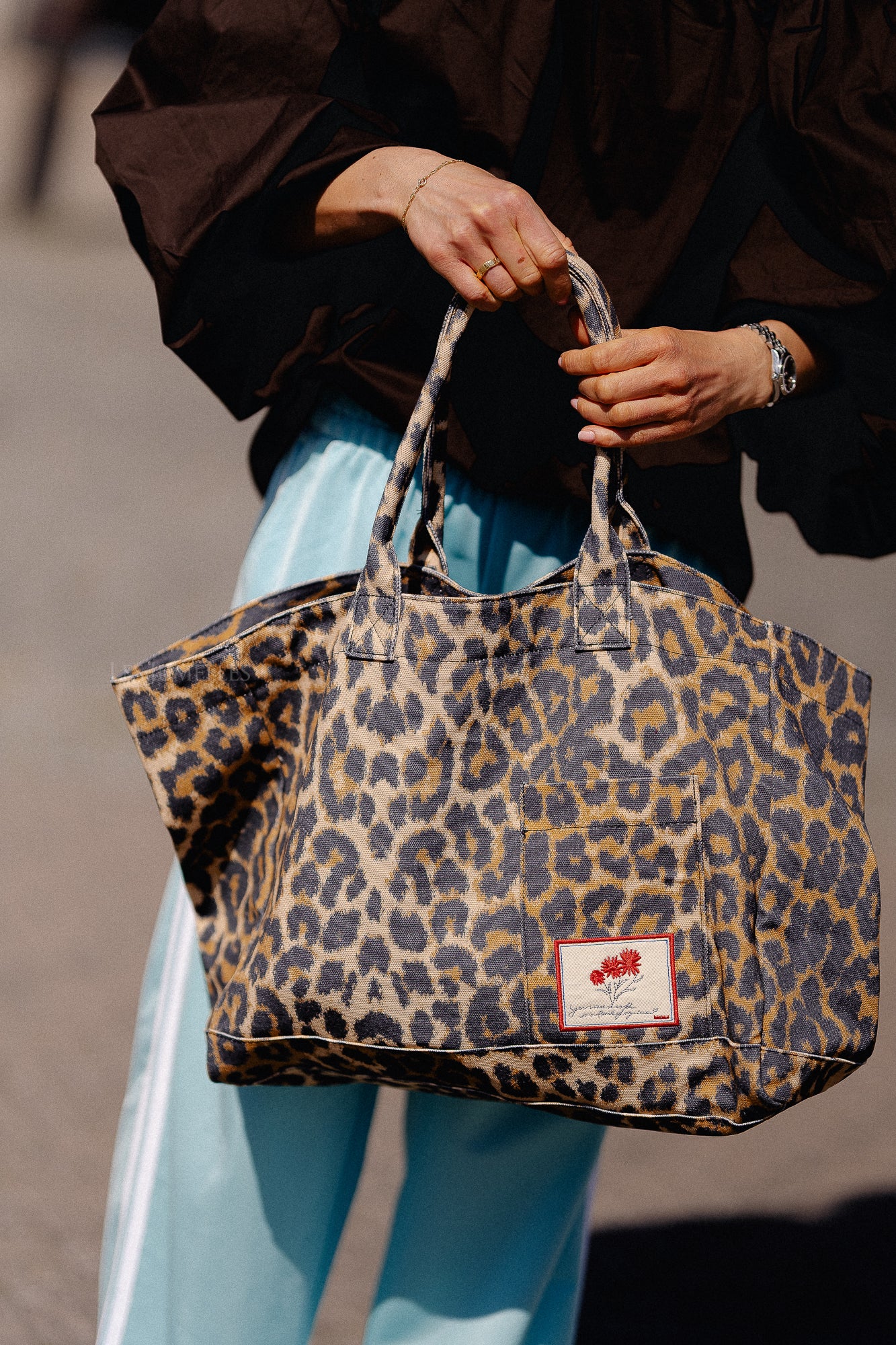 Leopa canvas Camila bag