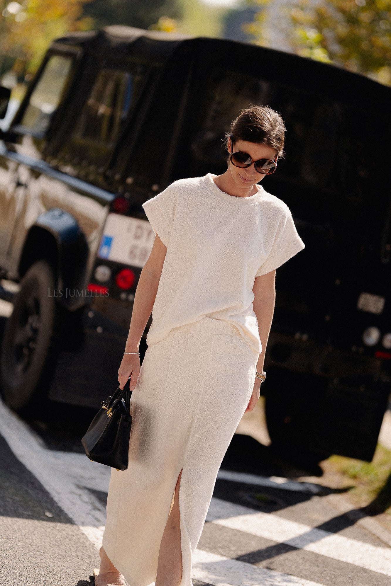 Annabelle terry skirt ecru