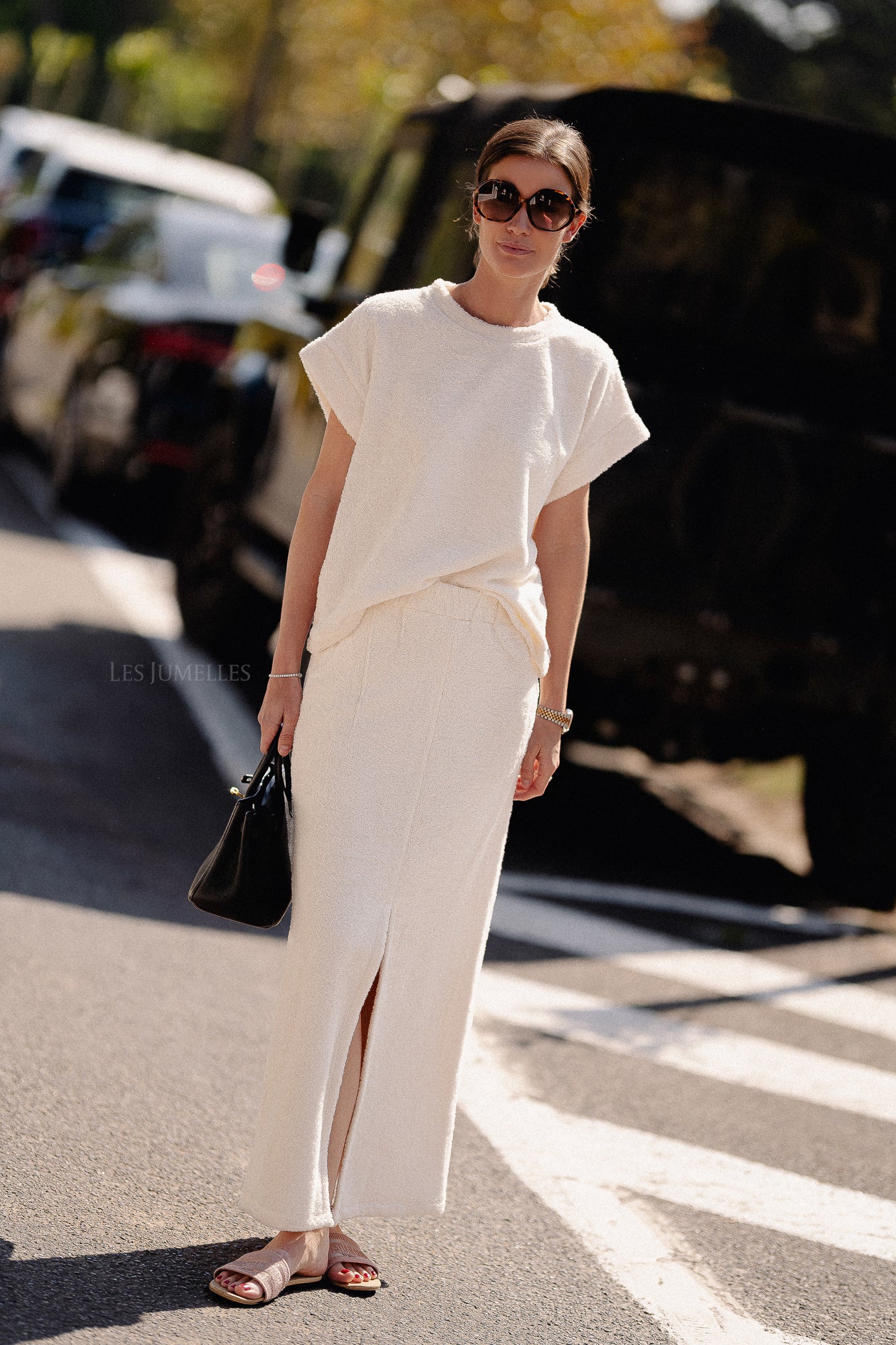 Annabelle terry skirt ecru