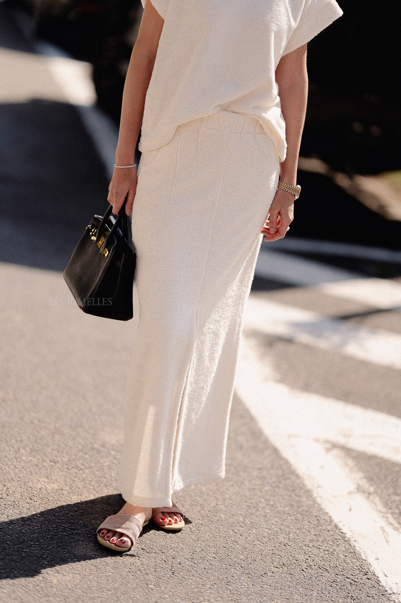 Annabelle terry skirt ecru