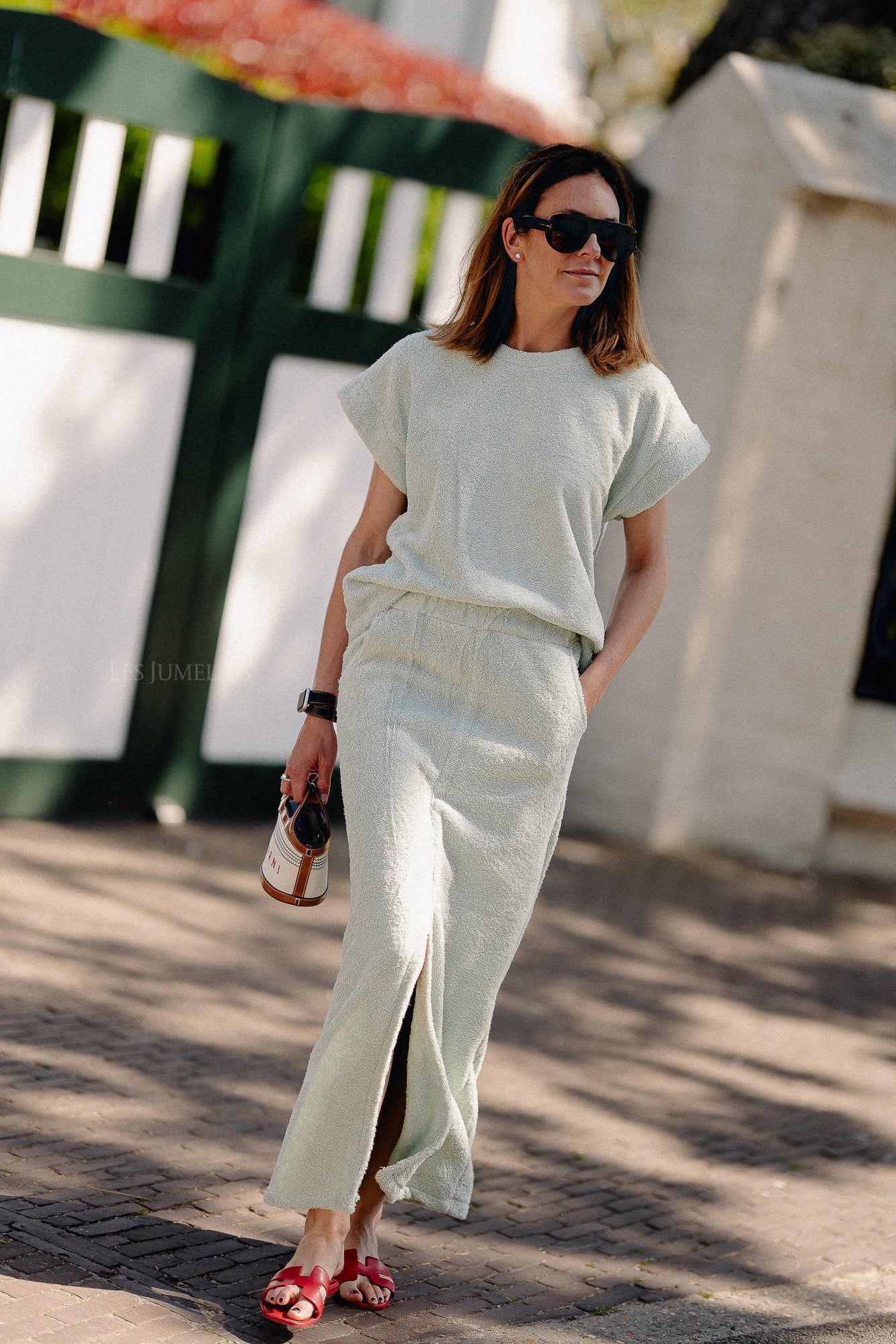 Annabelle SS terry shirt mint green