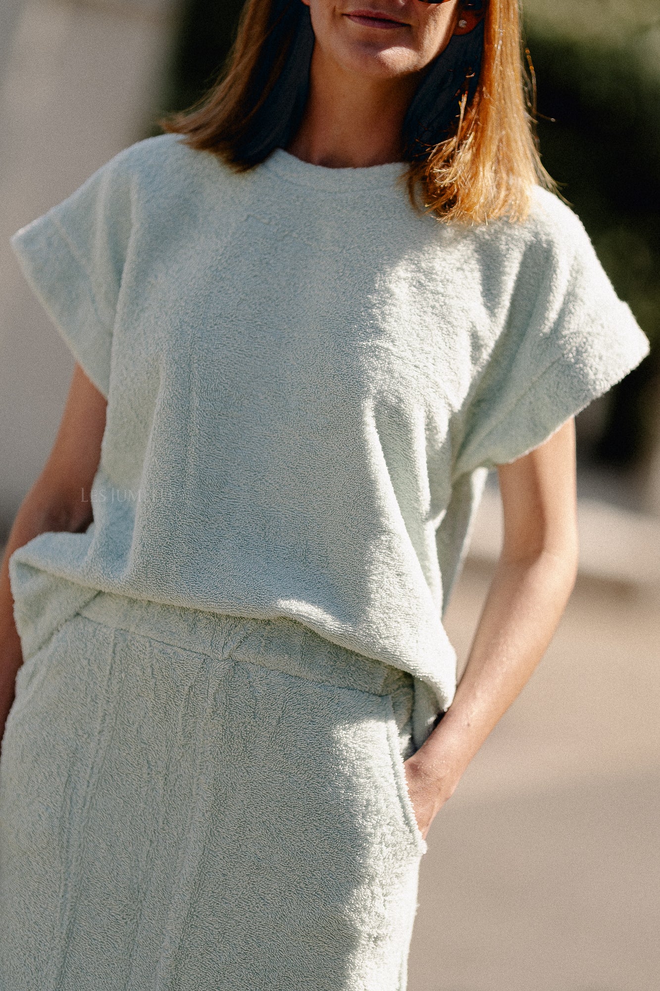 Annabelle SS terry shirt mint green