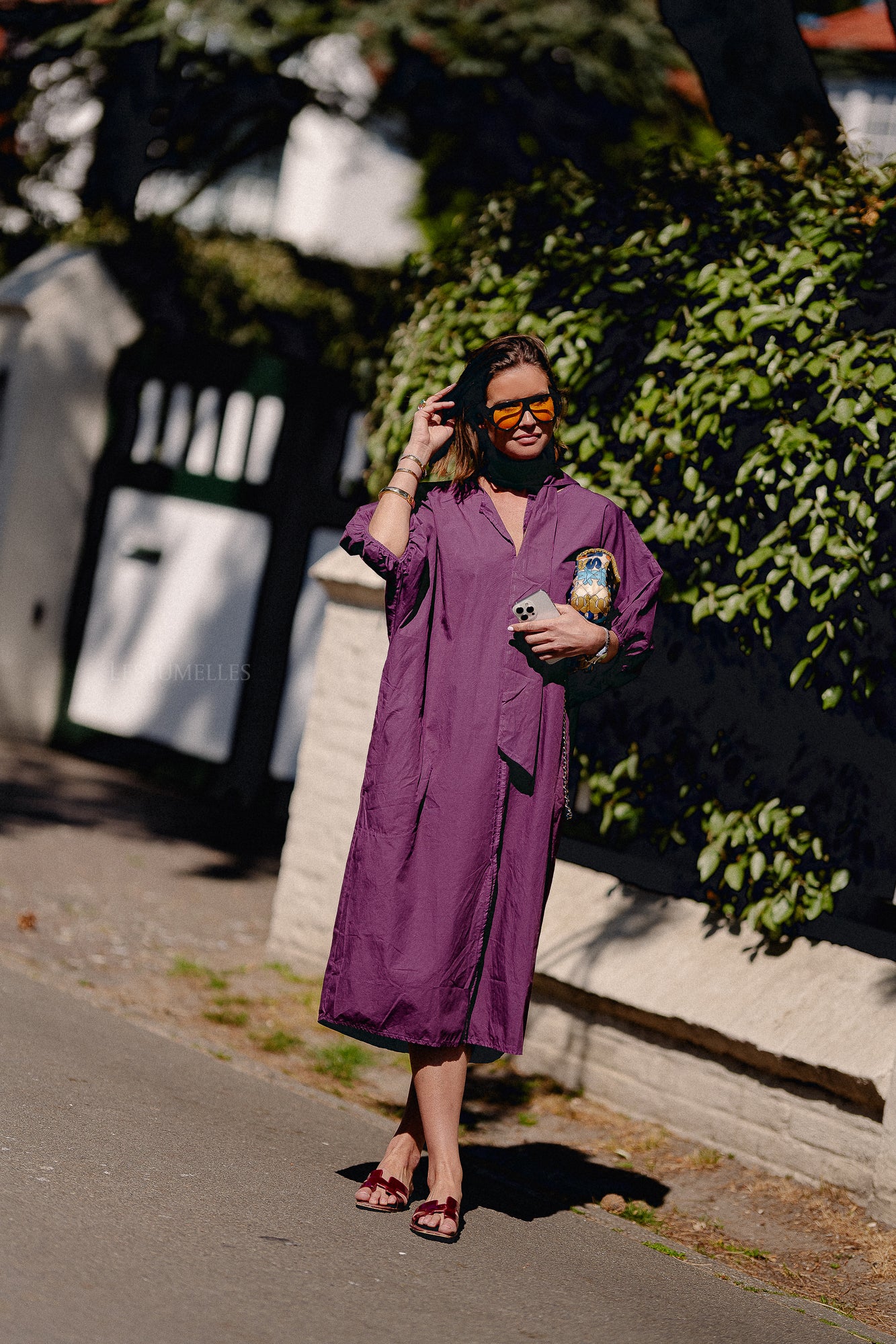 Bonnie long dress aubergine