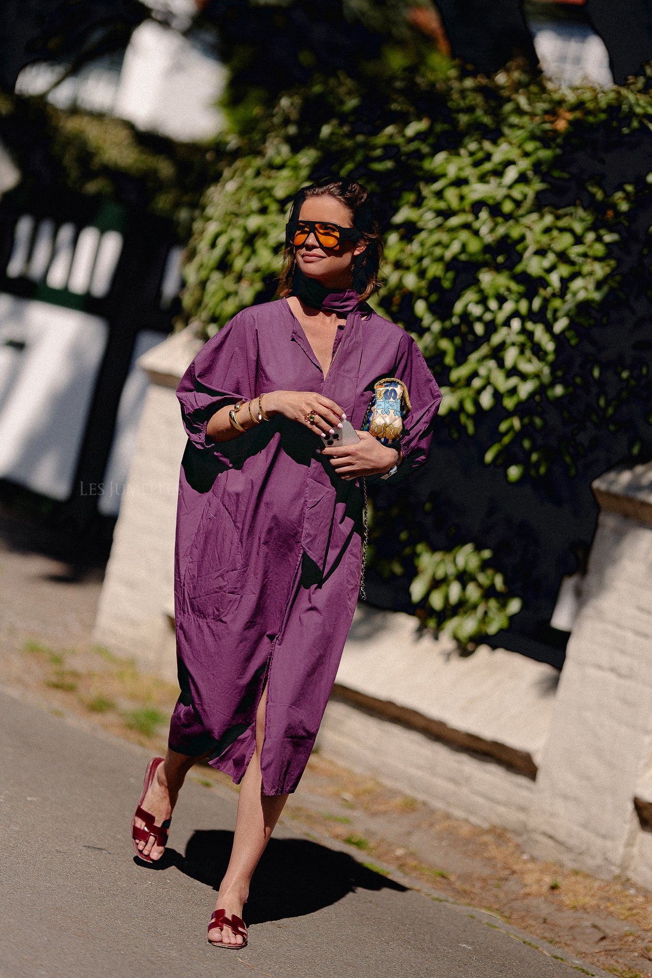 Bonnie long dress aubergine
