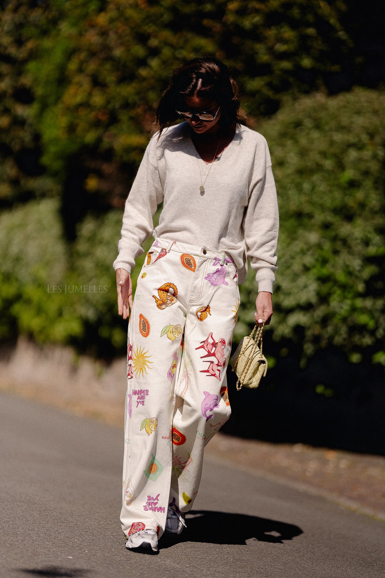 Cosette V-neck jumper beige melange