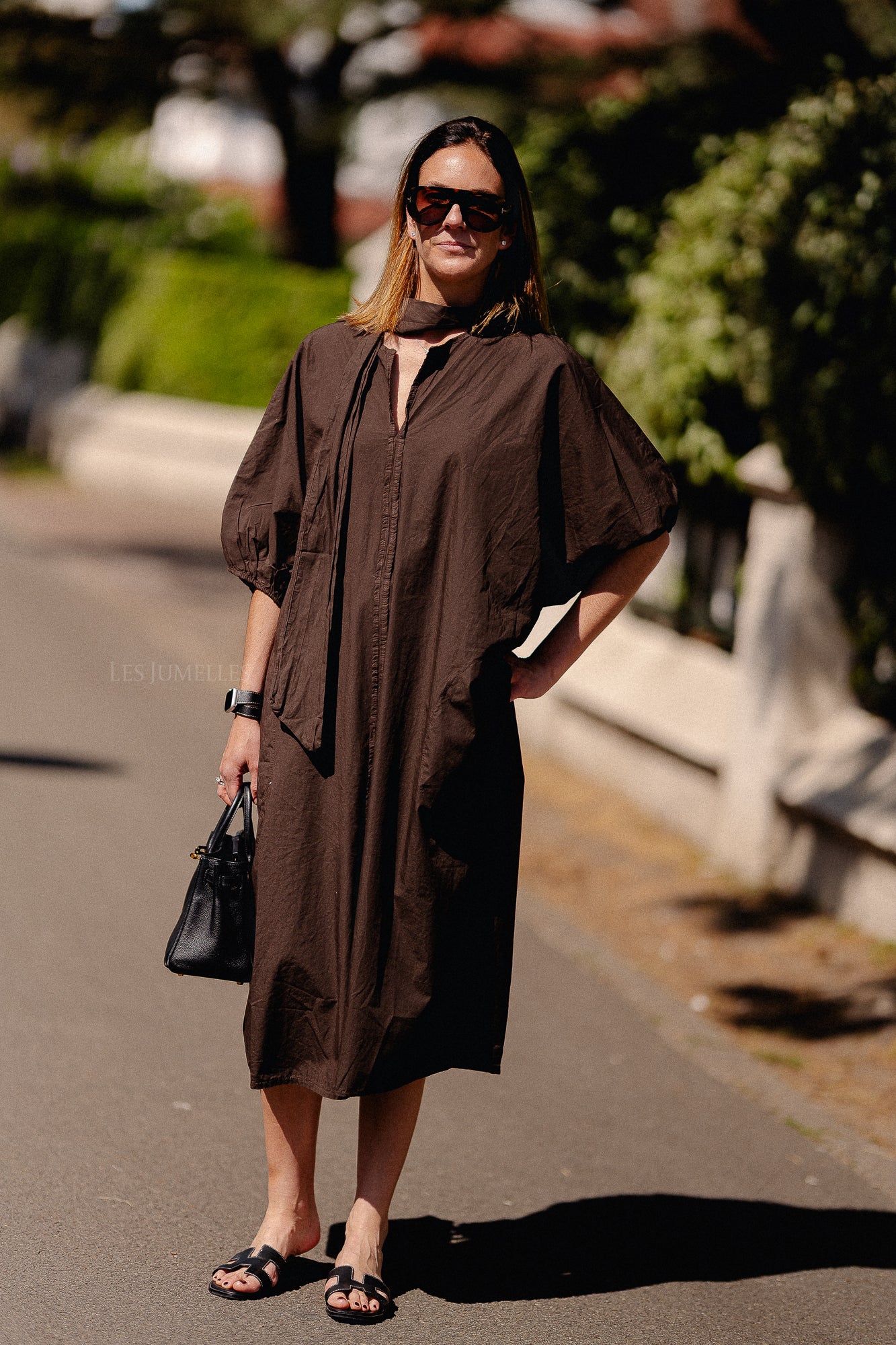 Bonnie long dress dark brown