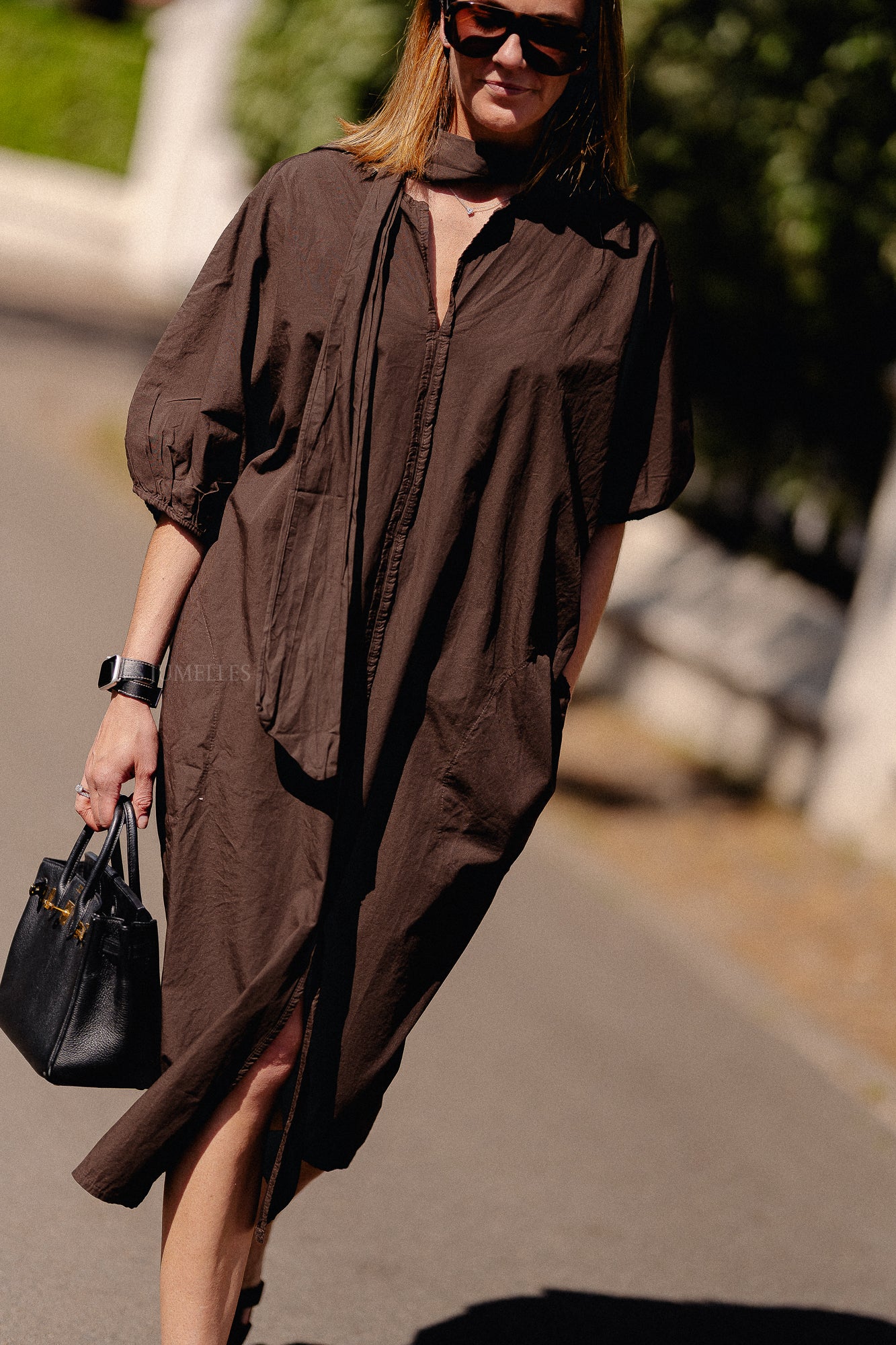 Bonnie long dress dark brown