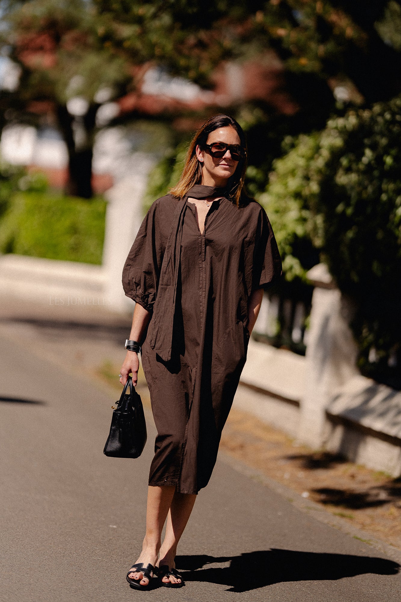 Bonnie long dress dark brown