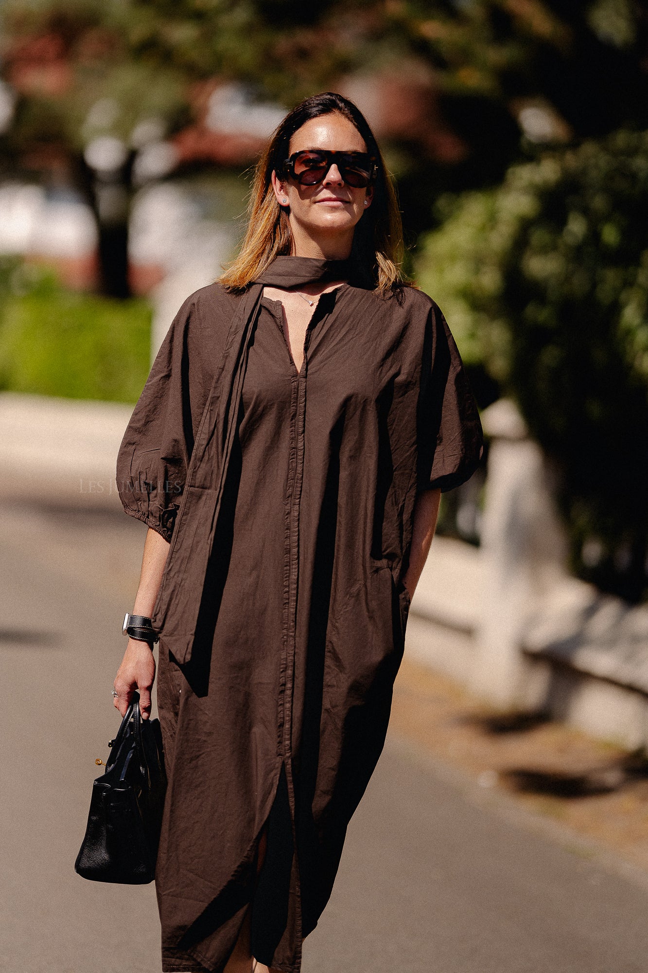 Bonnie long dress dark brown