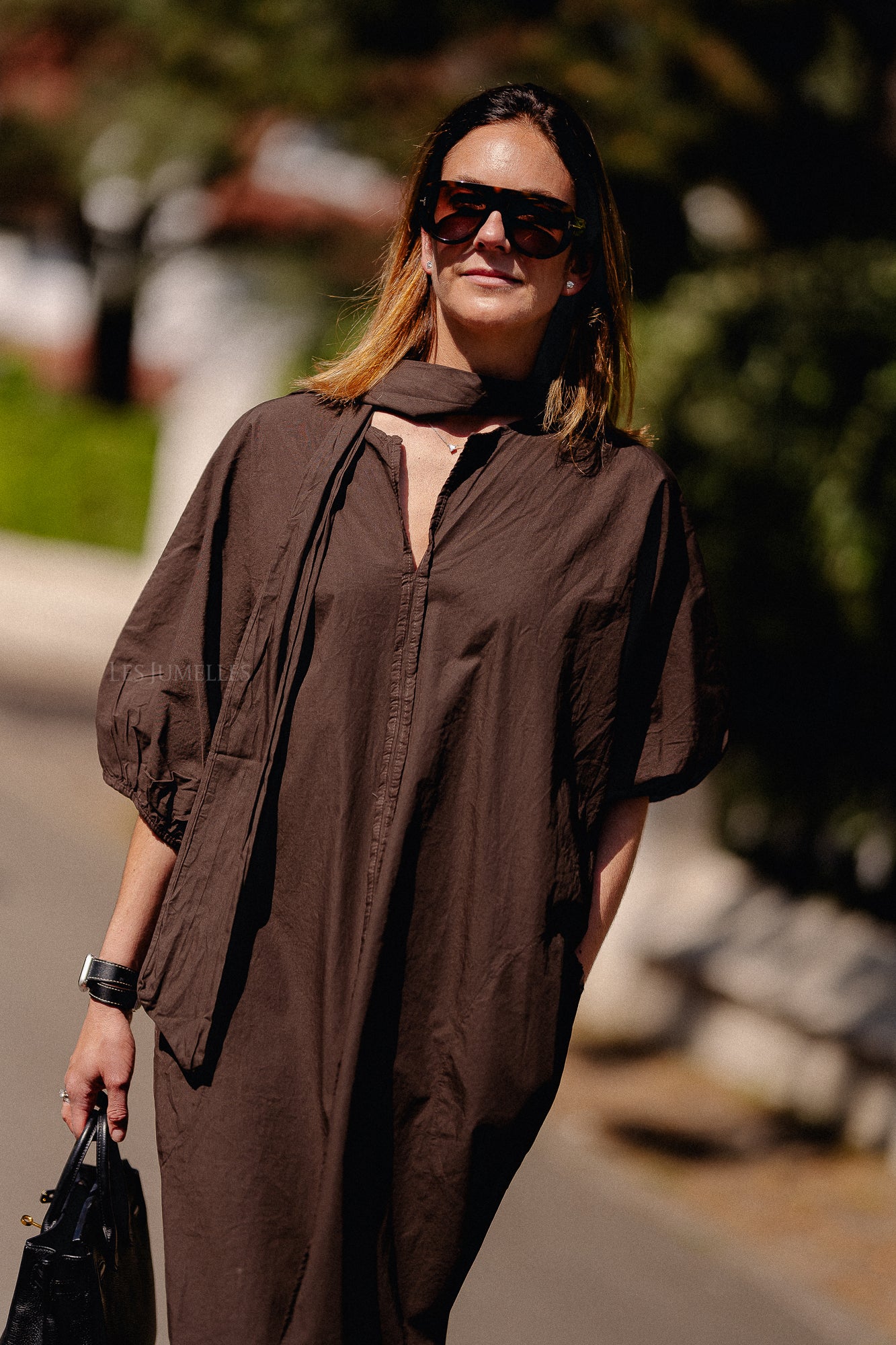 Bonnie long dress dark brown