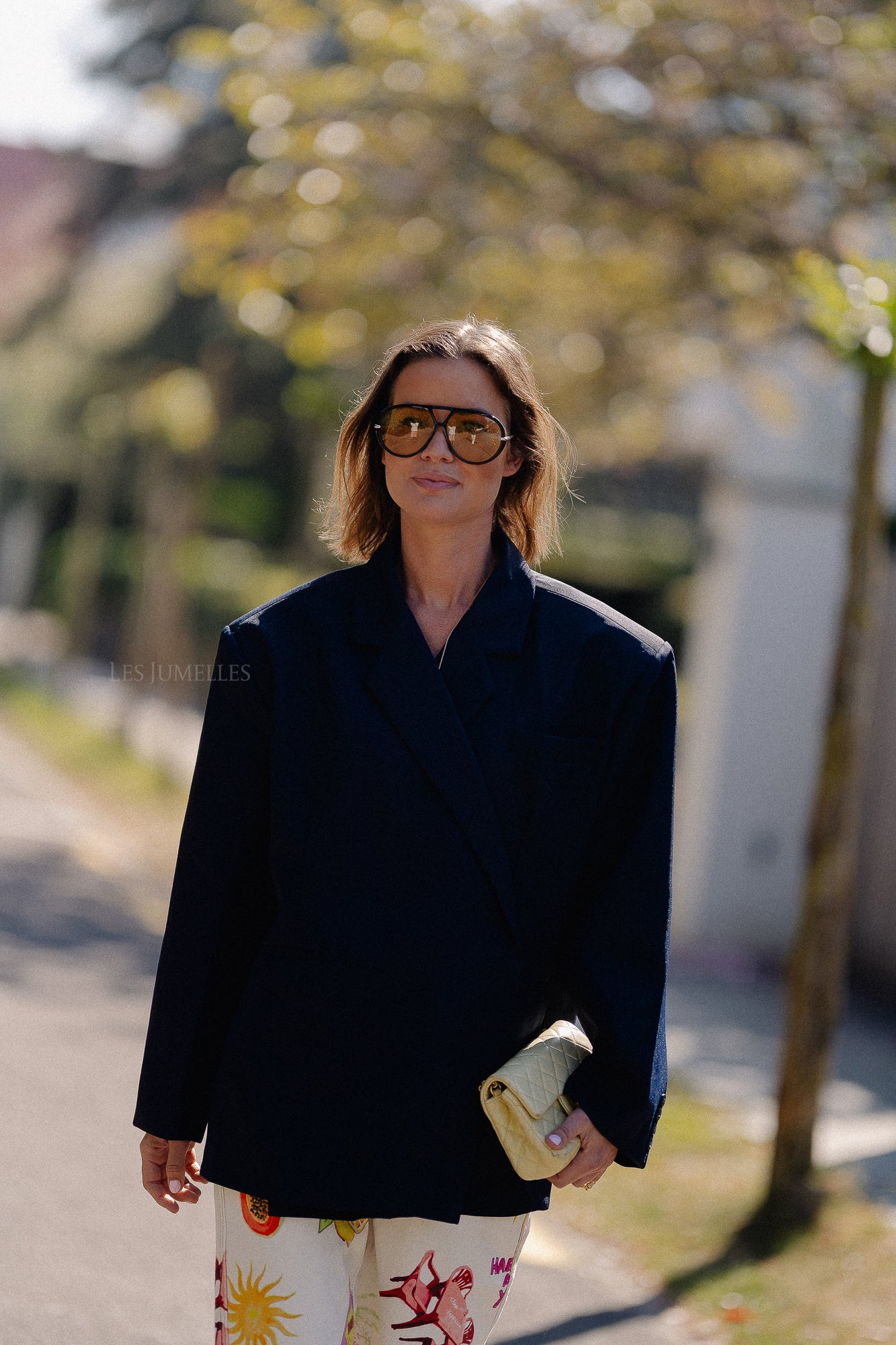 Chloe oversized blazer midnight blue