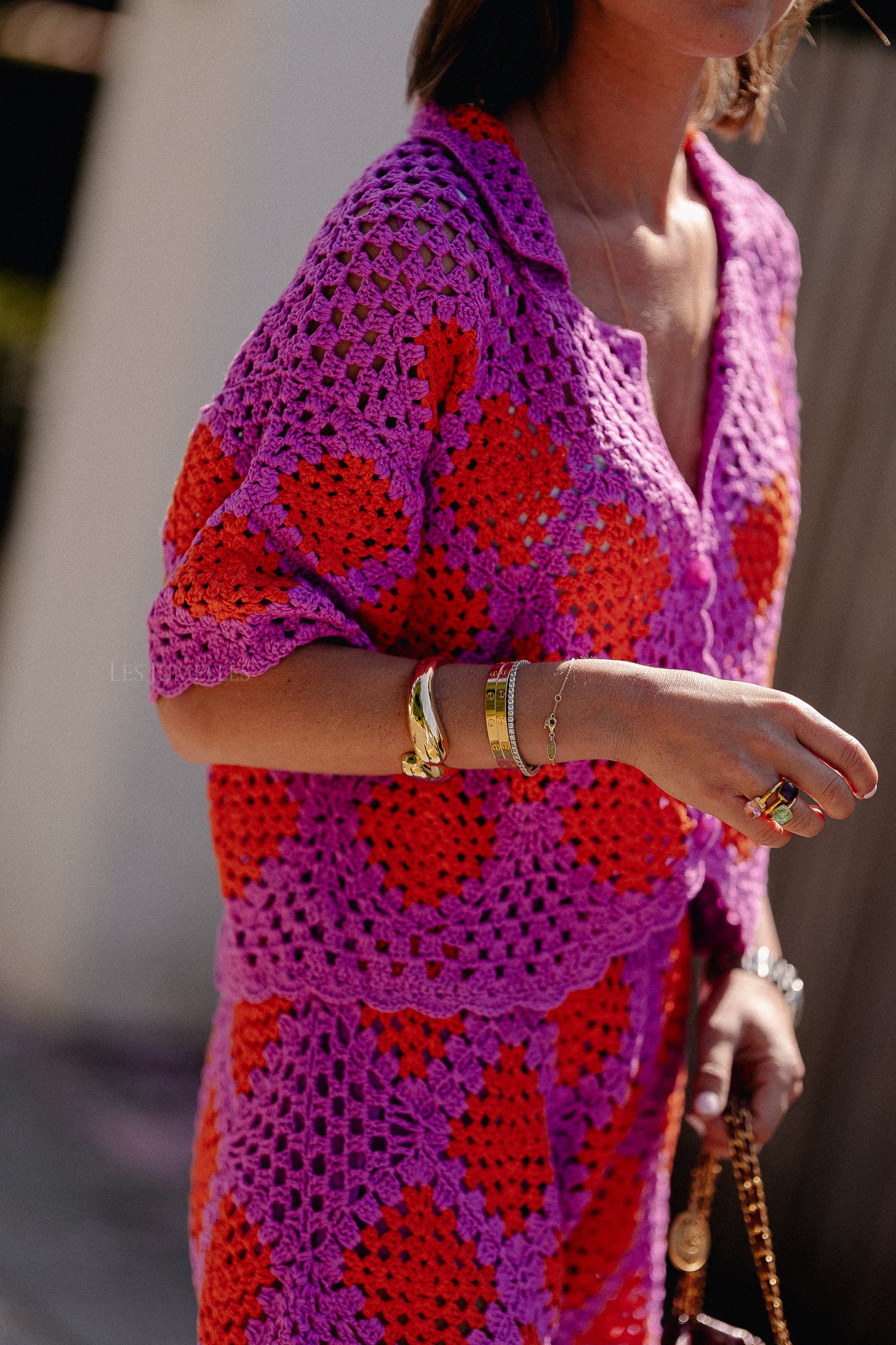 Bente SS vivid viola/sunset orange