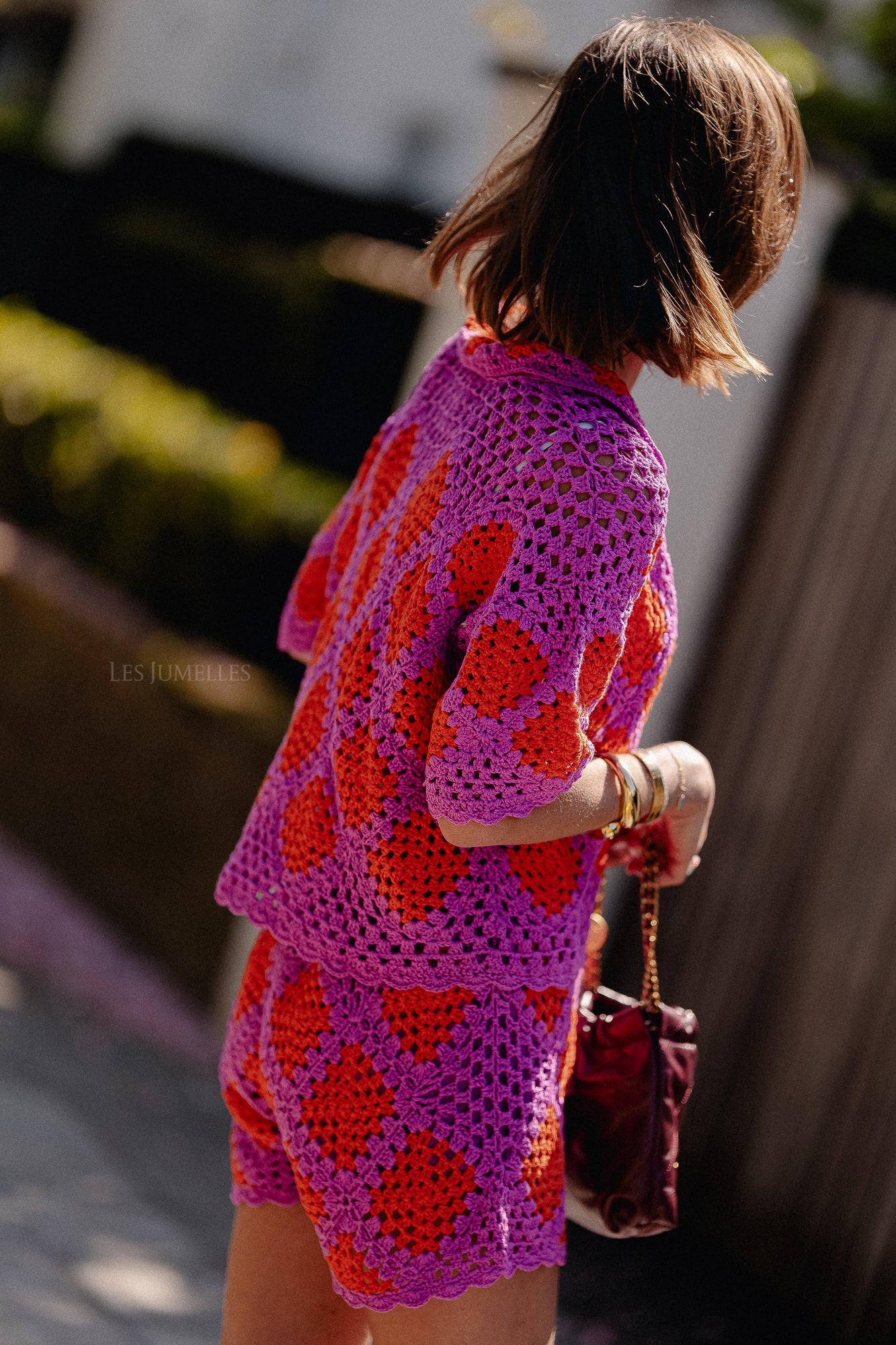 Bente SS vivid viola/sunset orange