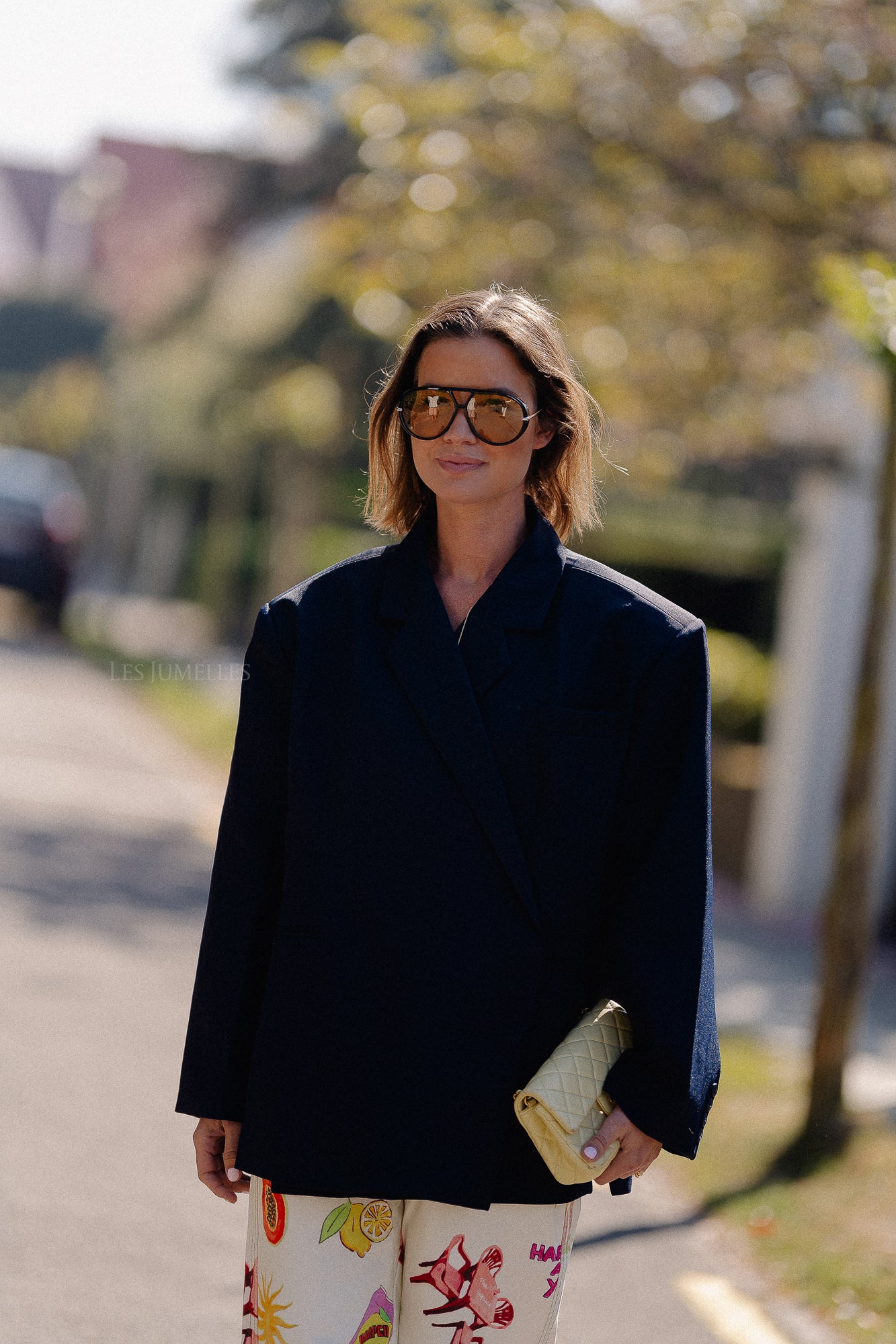 Chloe oversized blazer midnight blue